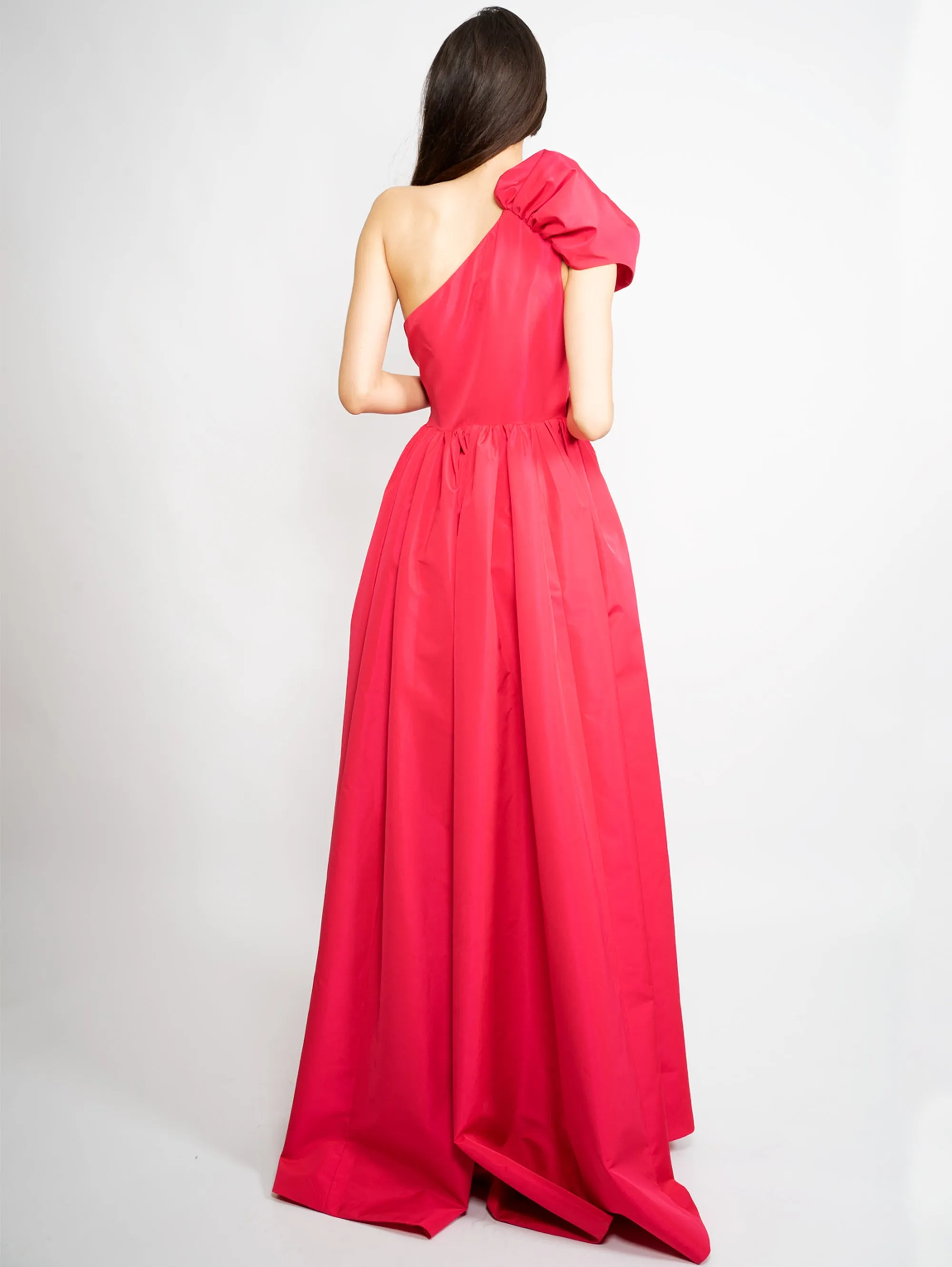 Long Dress in Red Taffeta