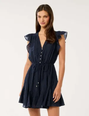 Maxine Flutter Sleeve Mini Dress