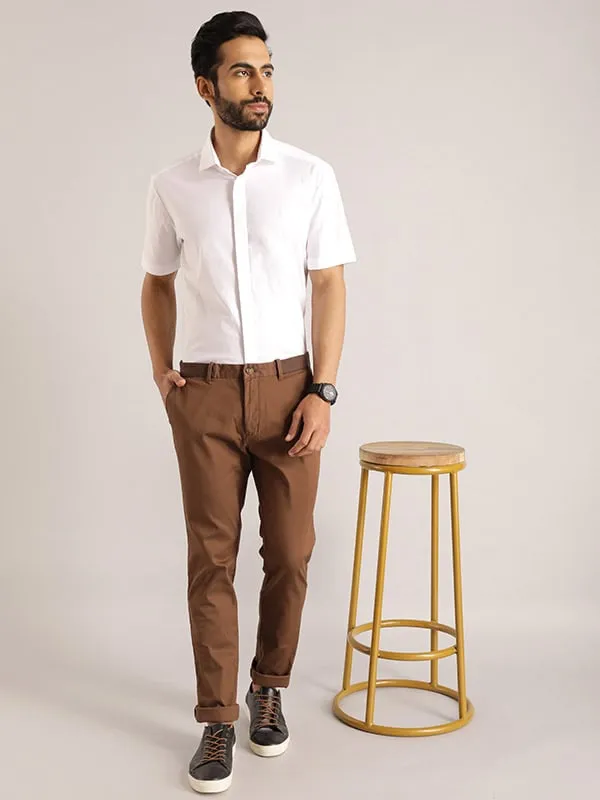 Men Urban Fit Cotton Stretch Trouser