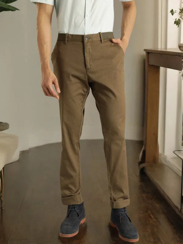 Men Urban Fit Cotton Stretch Trouser