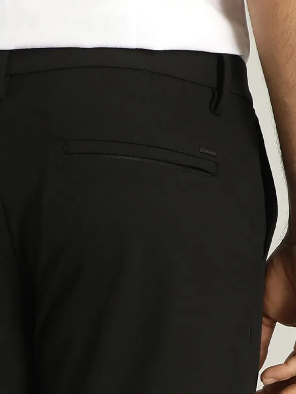 Men Urban Fit Polyester Blend Trouser
