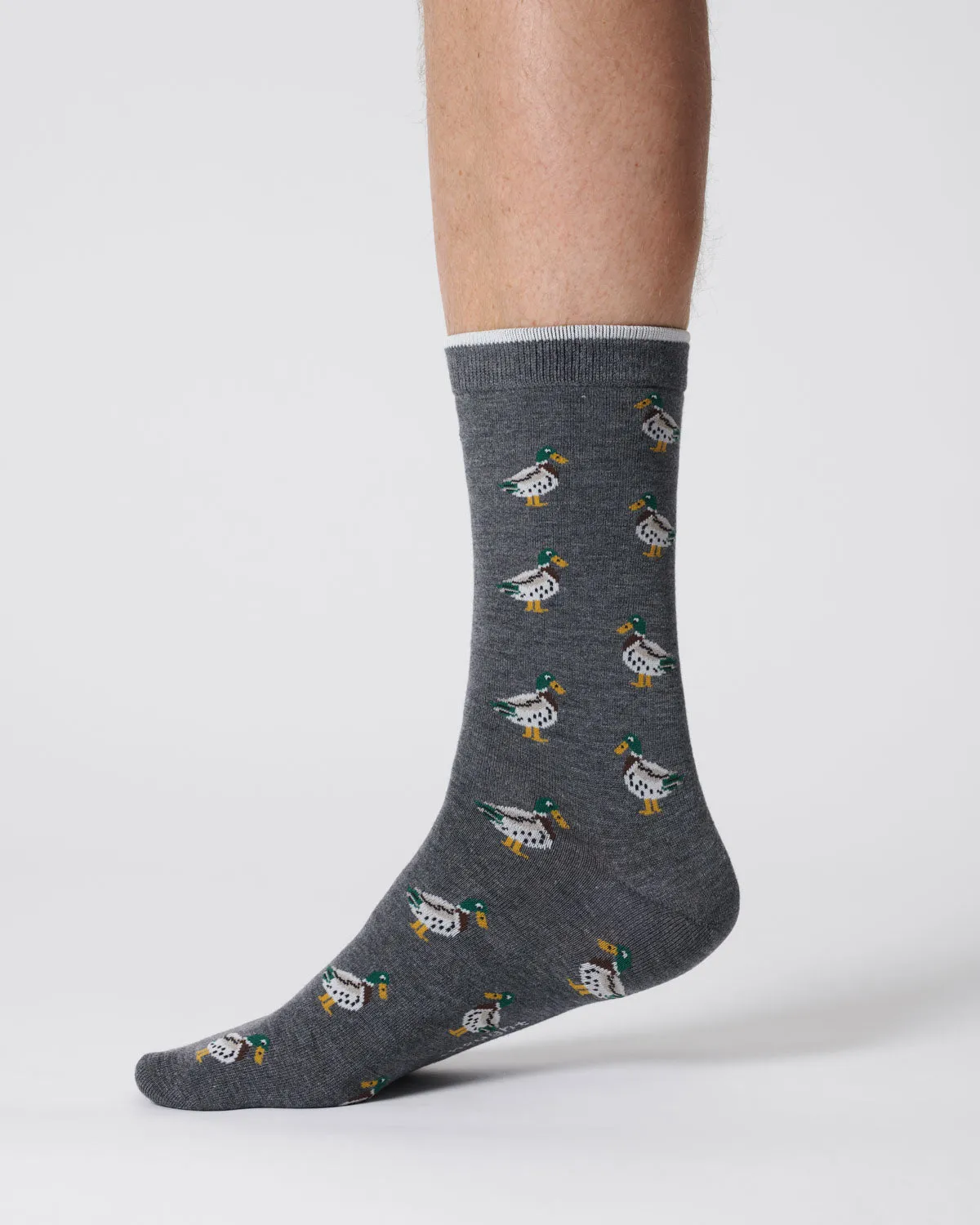 Mens Duck Organic Cotton Socks - Dark Grey Marl
