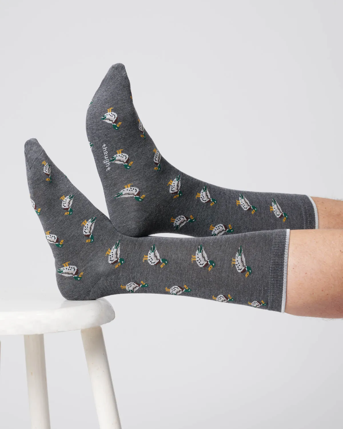 Mens Duck Organic Cotton Socks - Dark Grey Marl