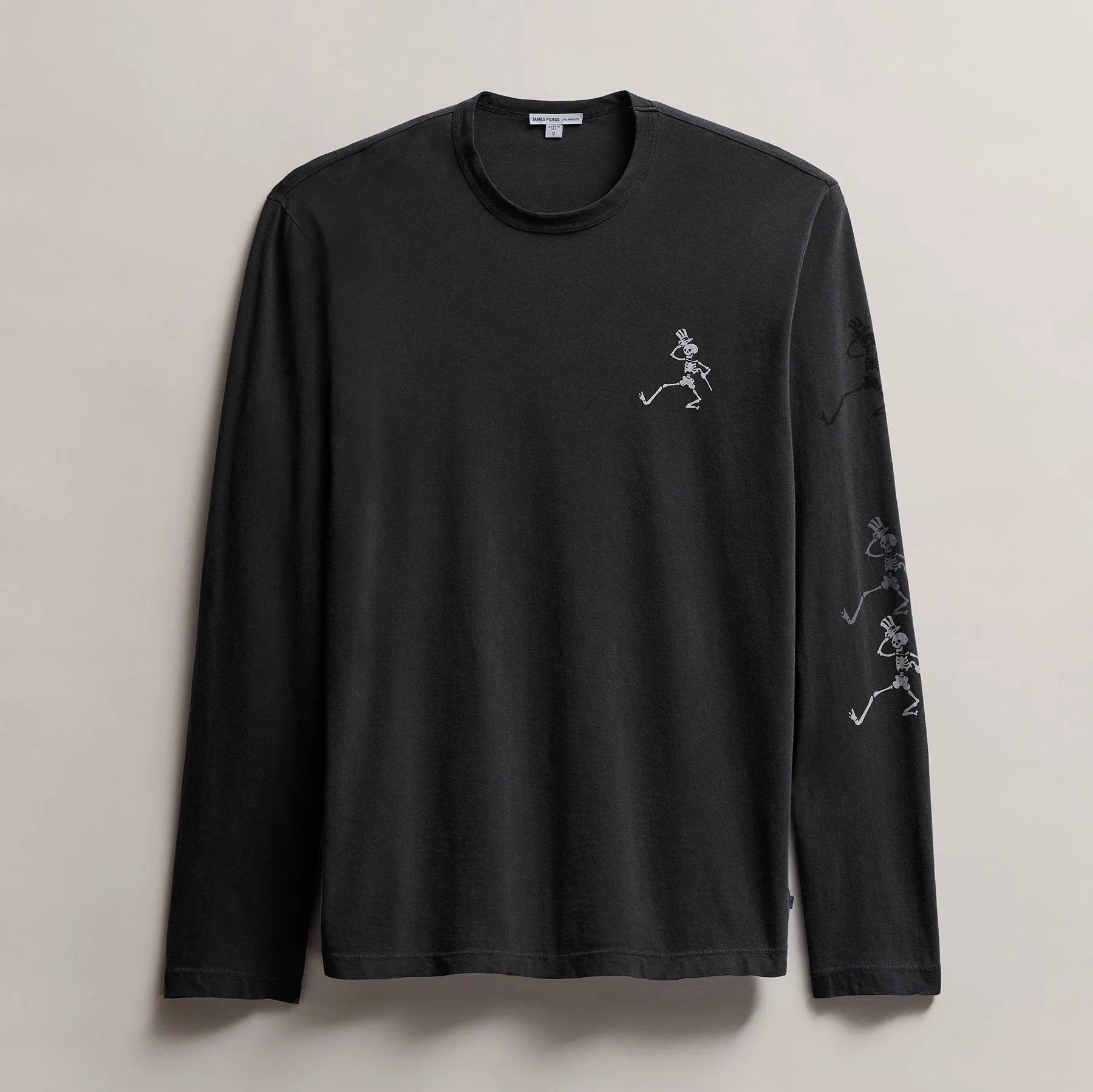 Men's Grateful Dead Dancing Skeleton Long Sleeve Tee - Carbon Pigment
