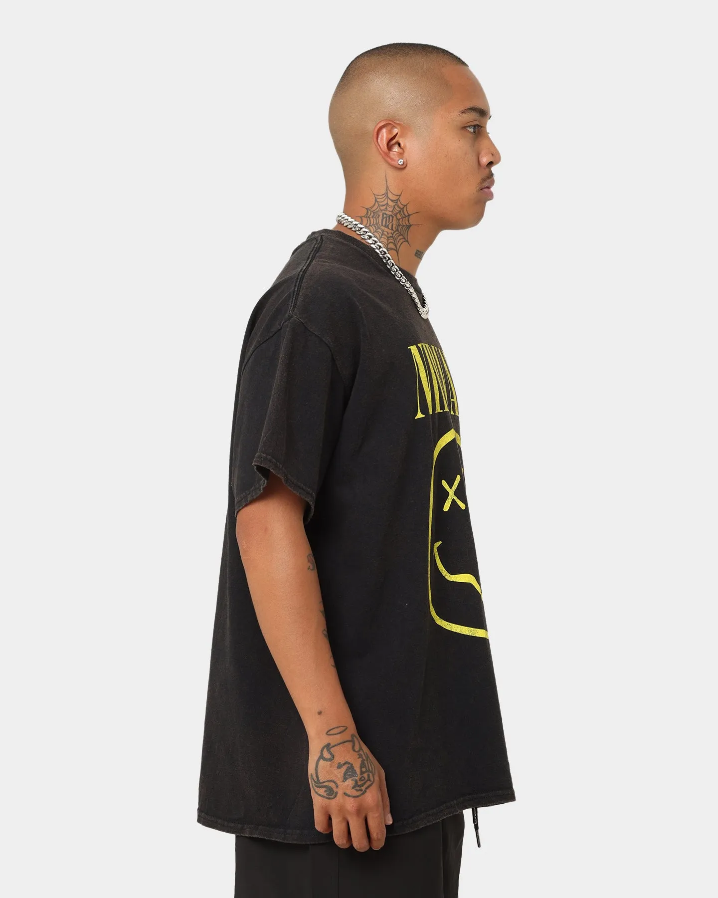 Nirvana Smiley Vintage Tee Washed Black
