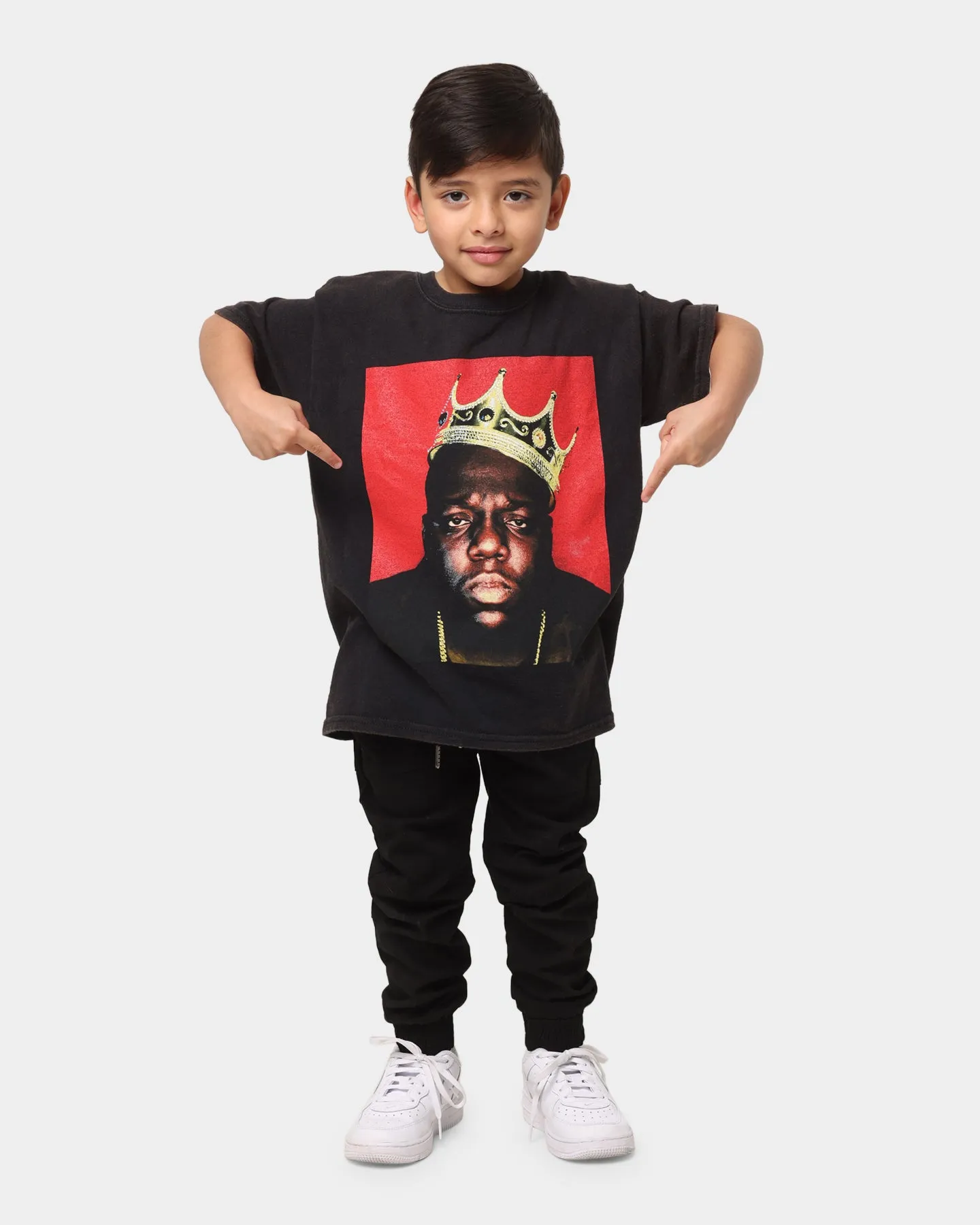 Notorious B.I.G Kid's Biggie Smalls T-Shirt Black