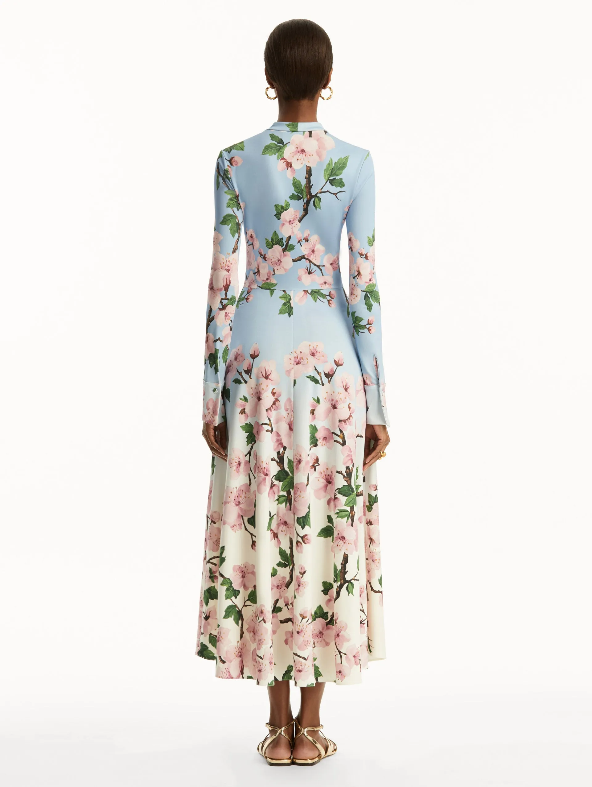 Ombré Cherry Blossom Jersey Dress