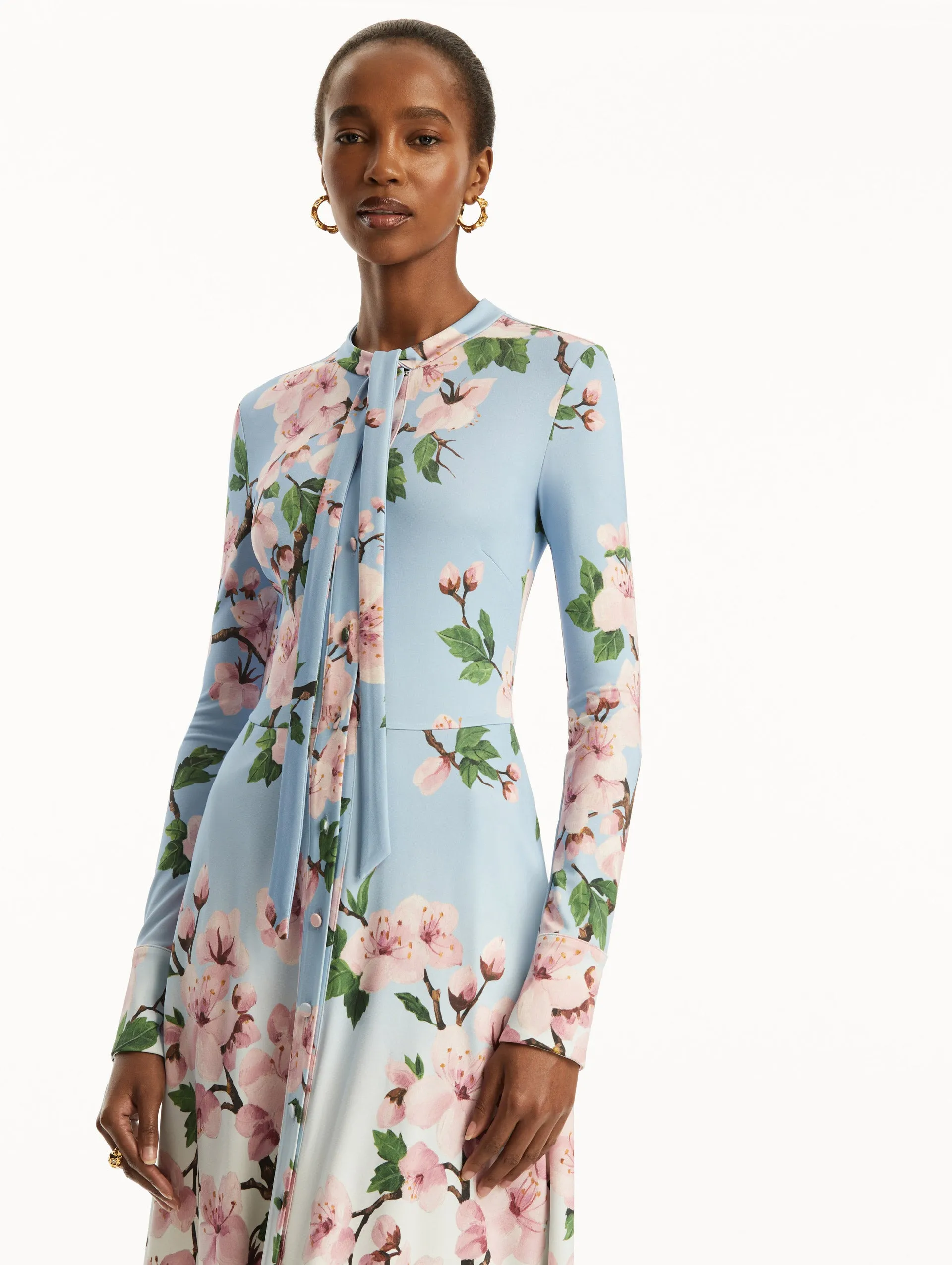 Ombré Cherry Blossom Jersey Dress