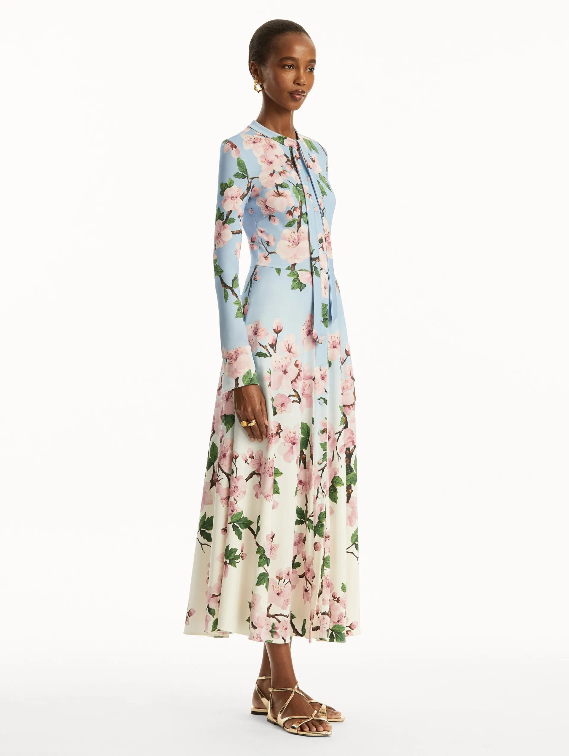 Ombré Cherry Blossom Jersey Dress