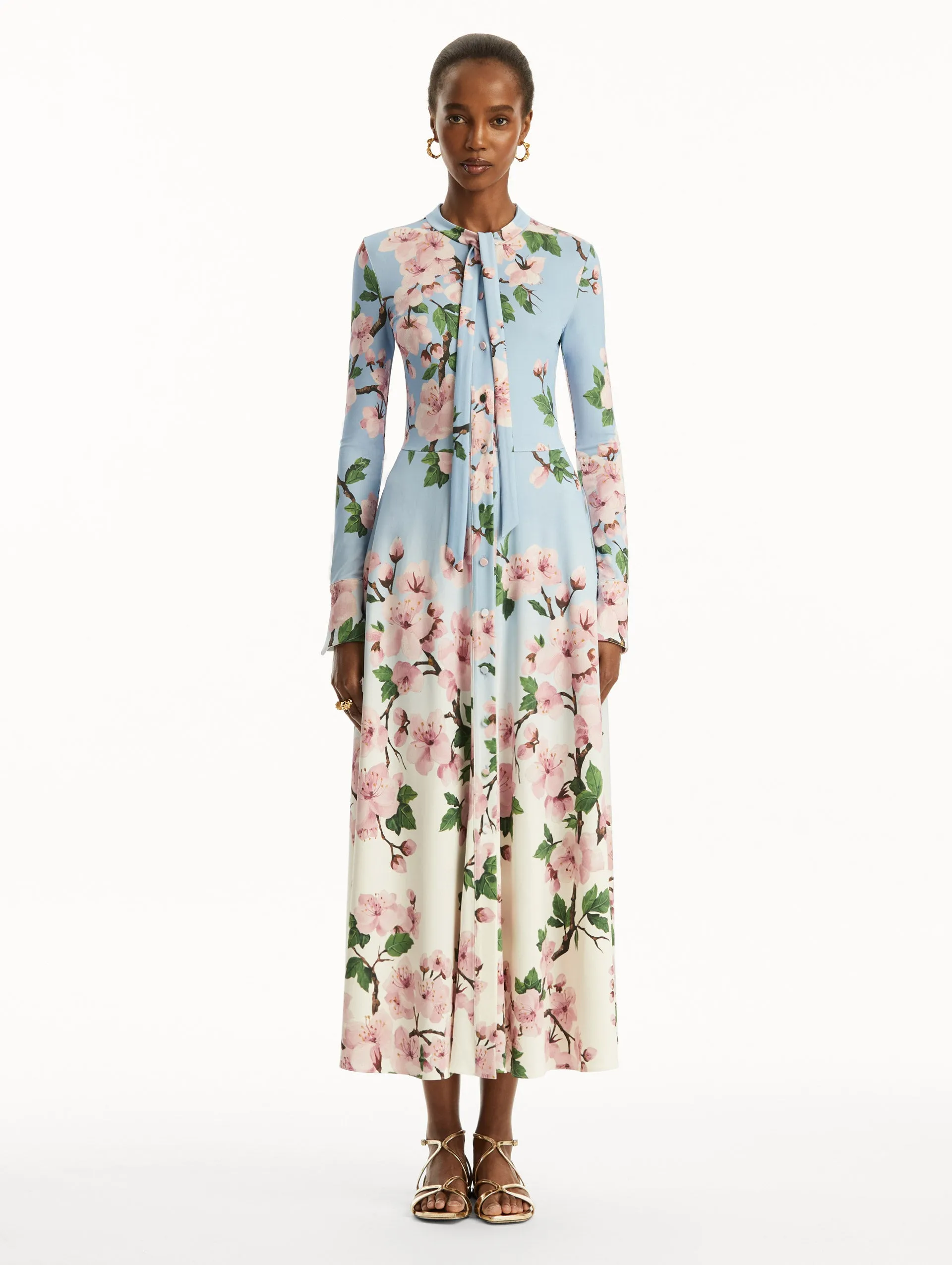 Ombré Cherry Blossom Jersey Dress