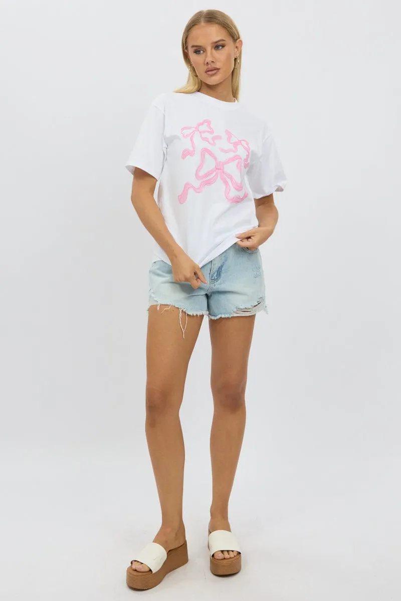 Pink Graphic Tee Short Sleeve