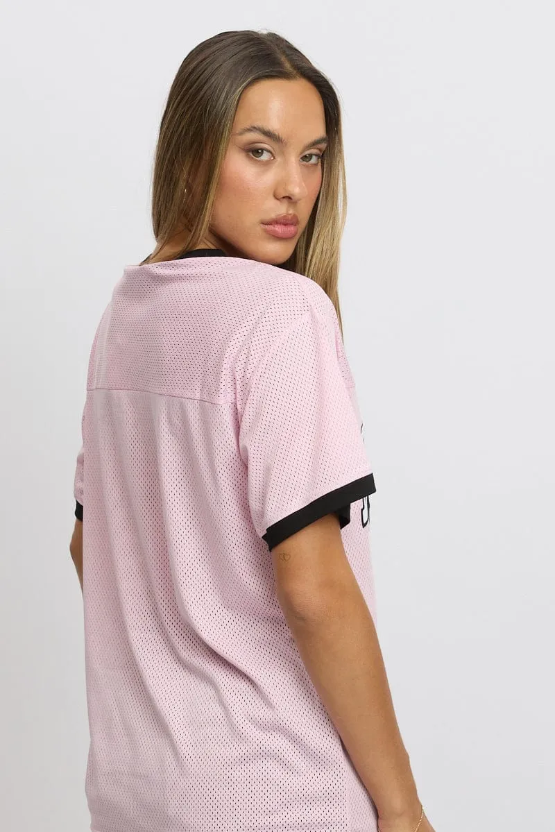 Pink Graphic Tee Short Sleeve