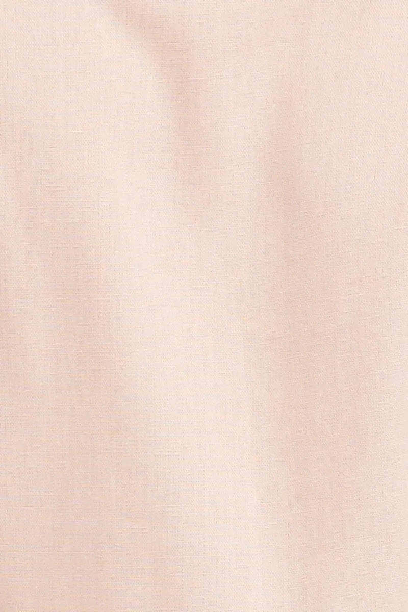 Pink Shirt Dress Long Sleeve Button Front