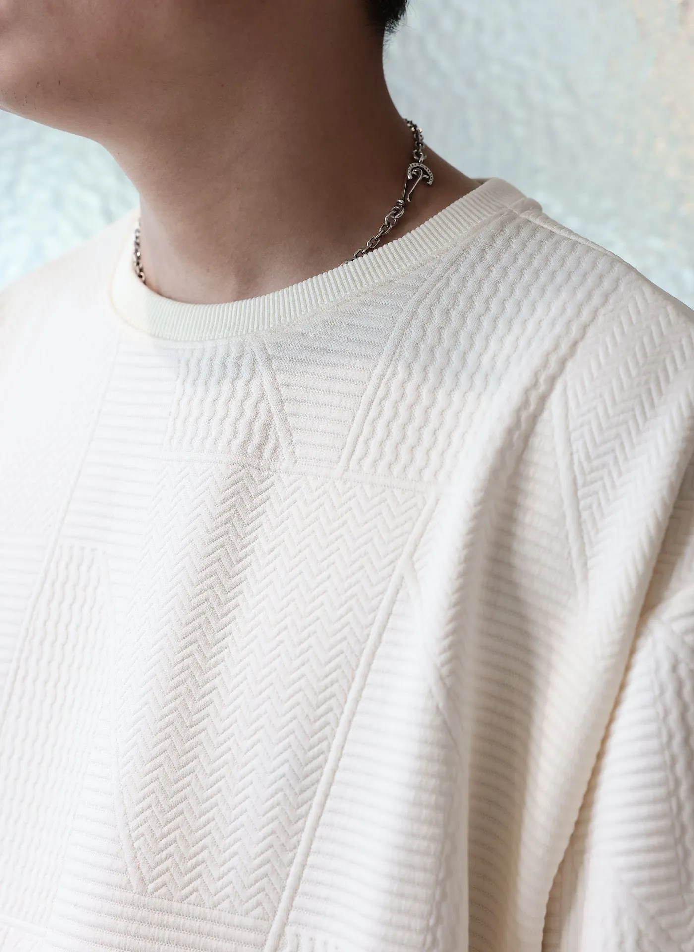 Polyester Spandex Jacquard Oversized Tee