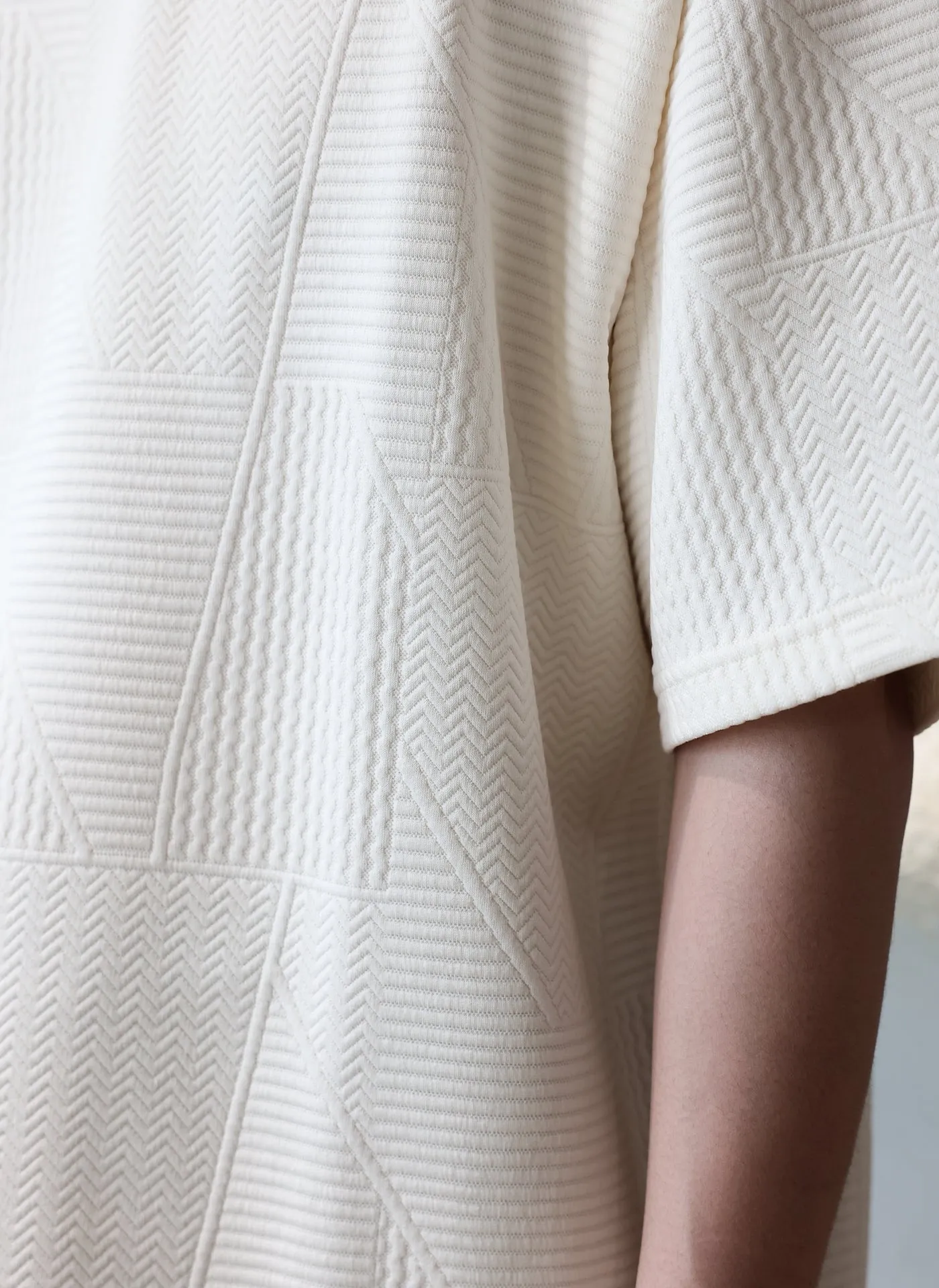 Polyester Spandex Jacquard Oversized Tee