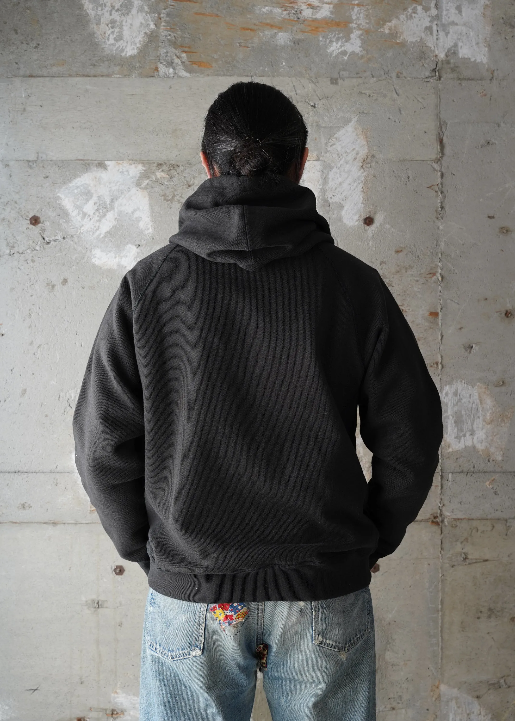 Pullover Hoodie - 876gsm Double Heavyweight French Terry - Sumi Black