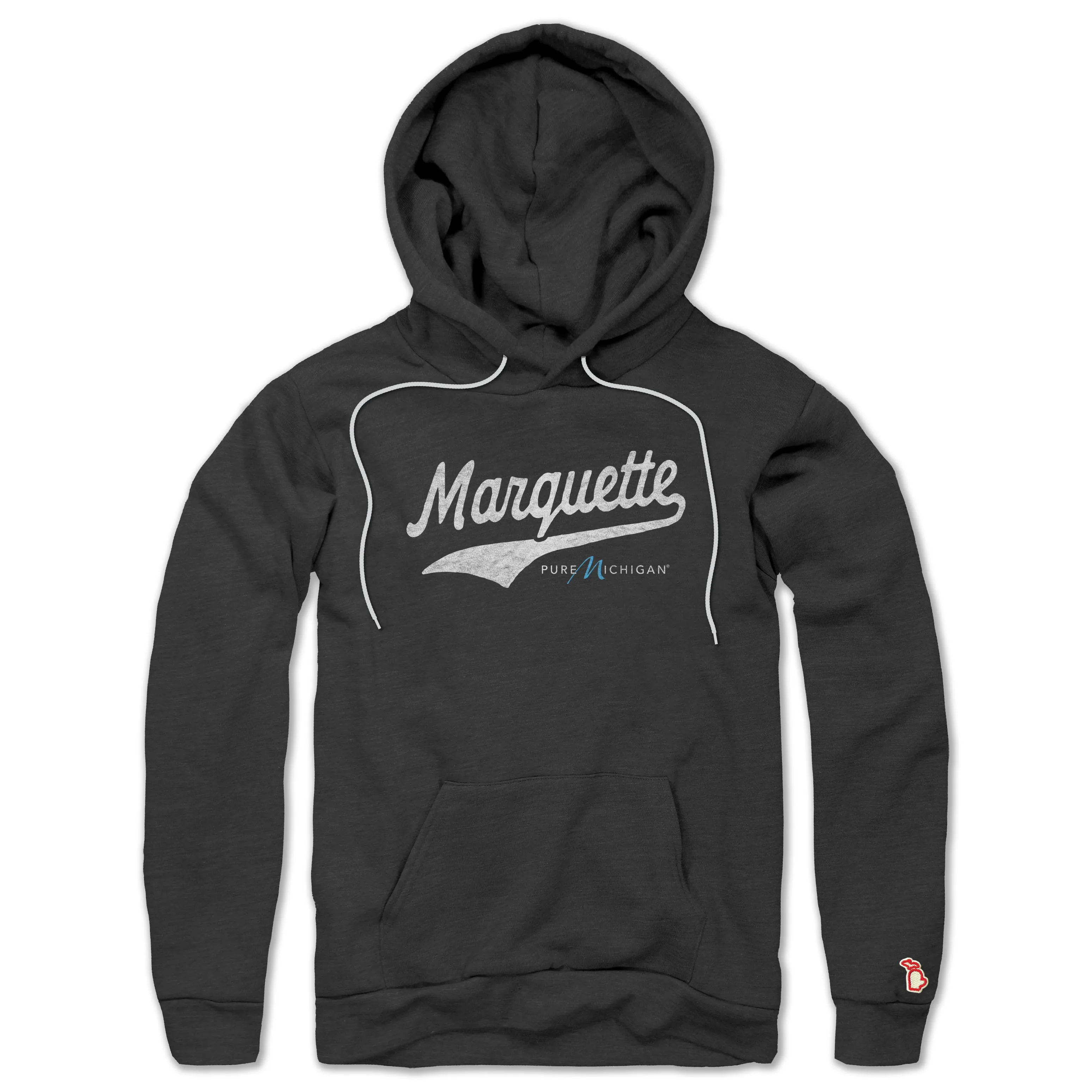 PURE MICHIGAN - MARQUETTE SCRIPT ALL SEASON HOODIE (UNISEX)