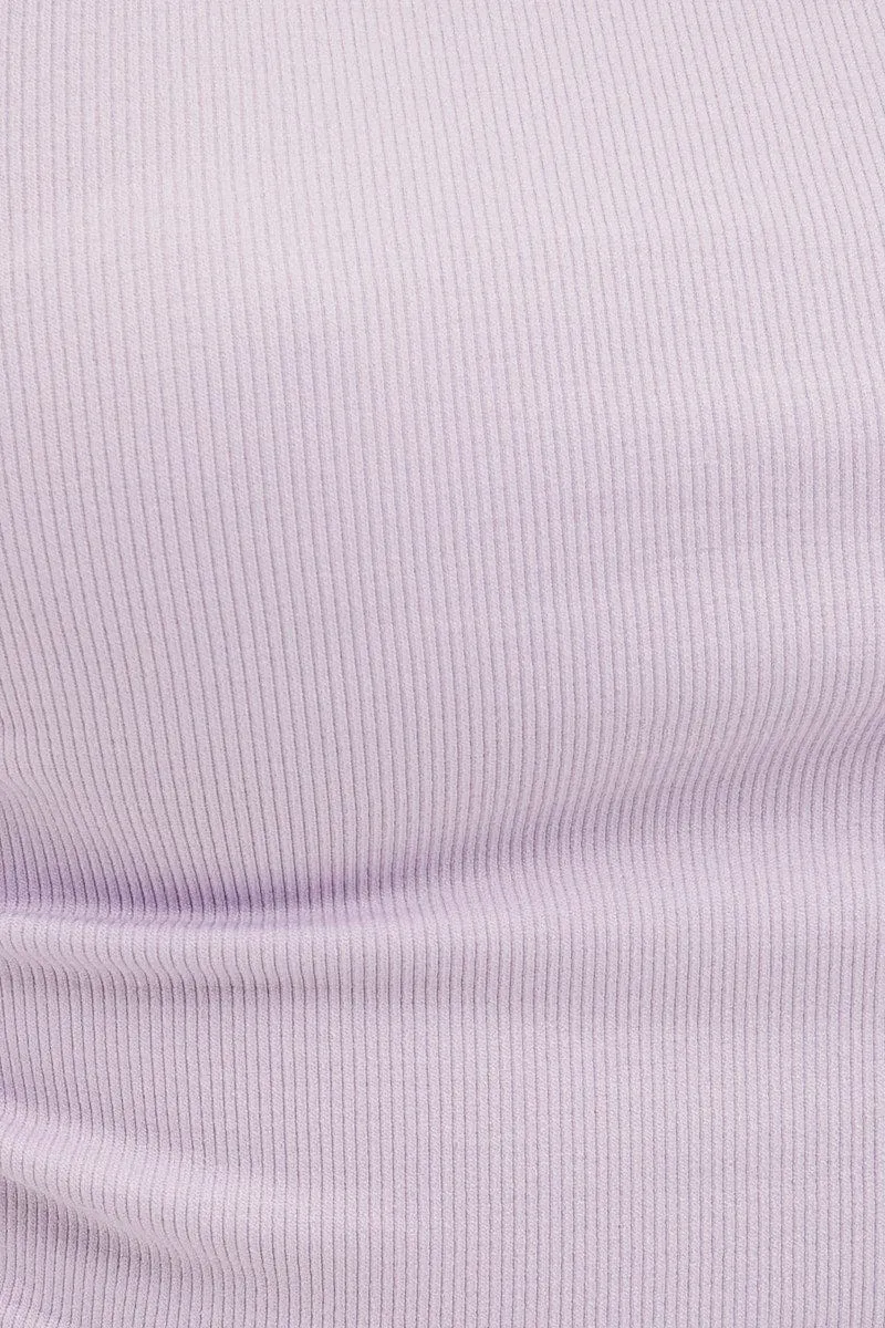 Purple T Shirt Short Sleeve Crew Neck