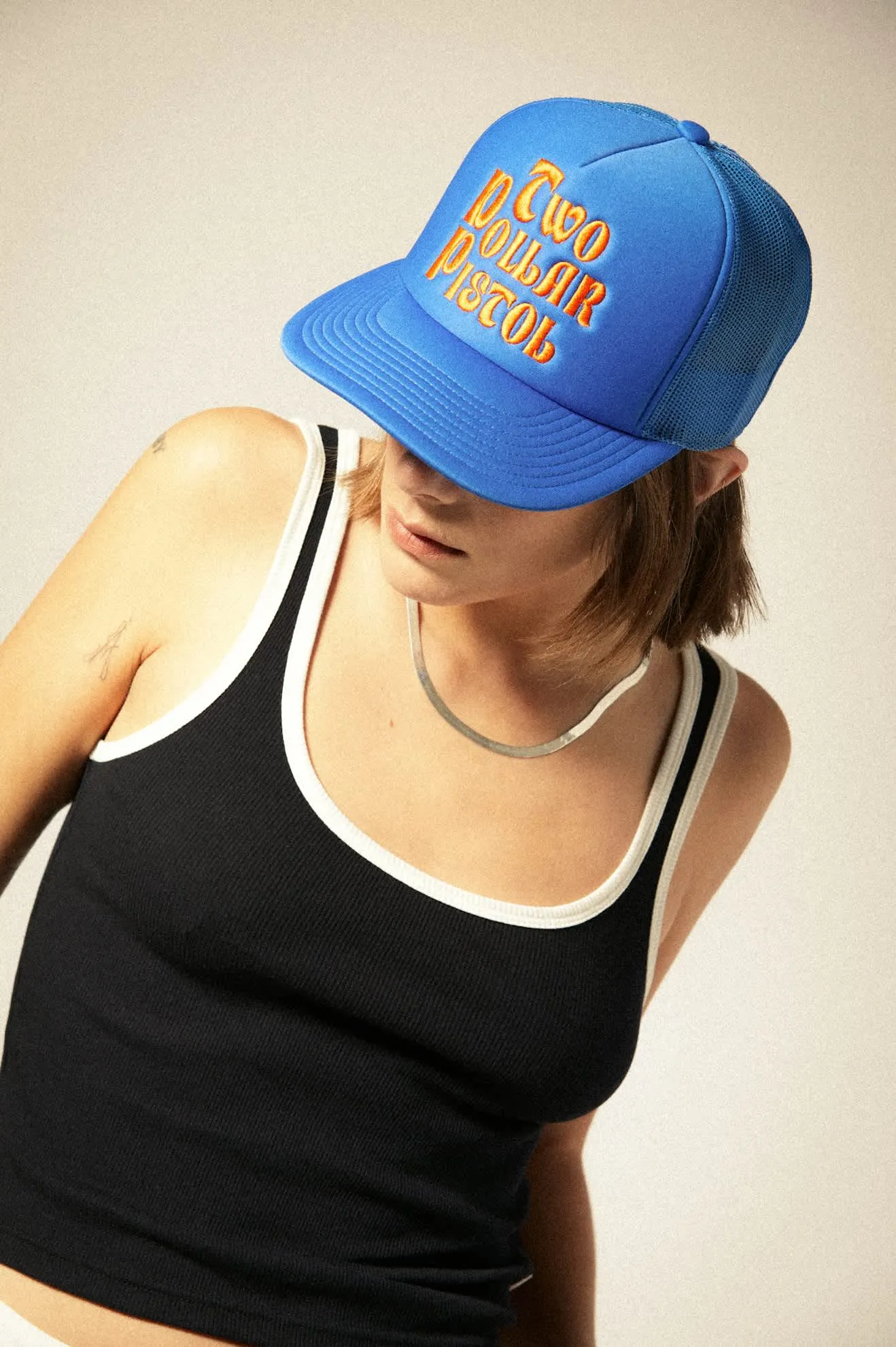 Ringer Organic A-Tank - Black/Off White