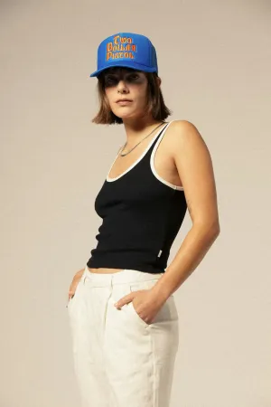 Ringer Organic A-Tank - Black/Off White