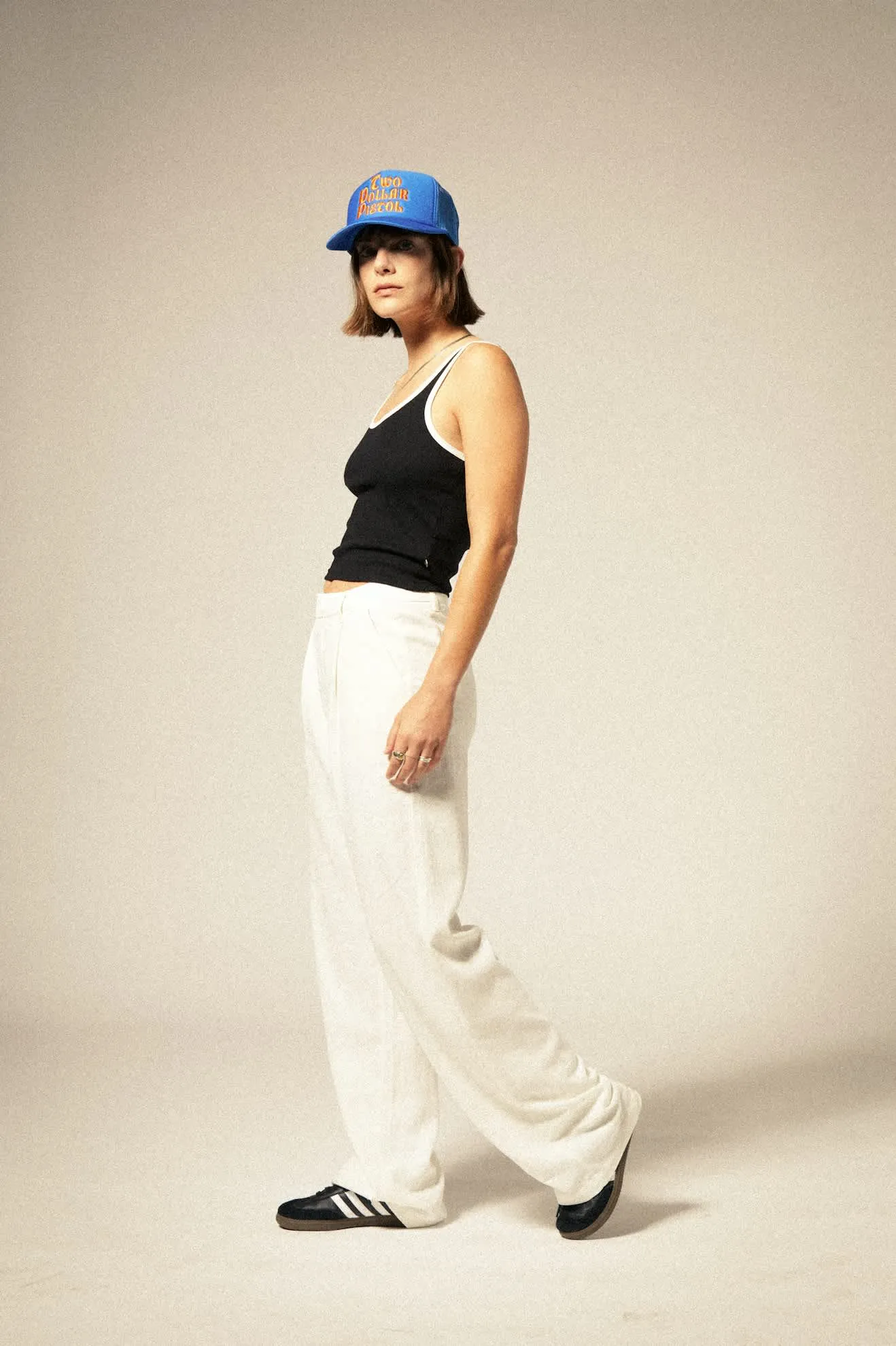 Ringer Organic A-Tank - Black/Off White