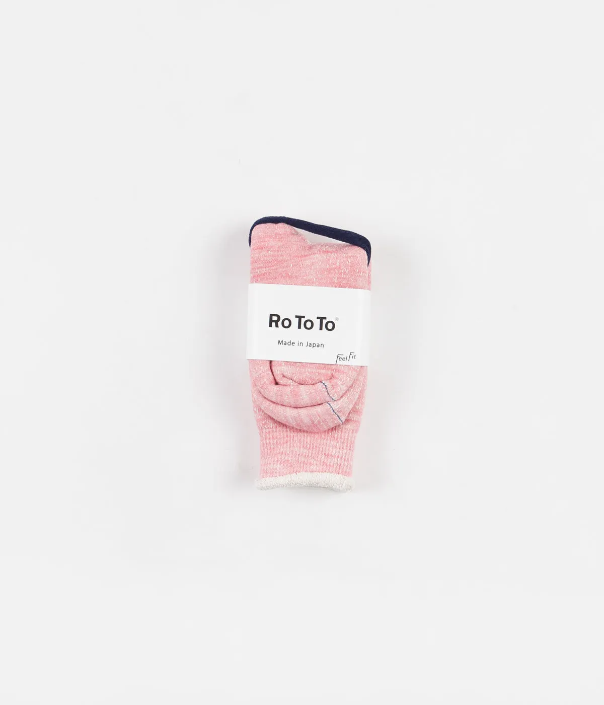 RoToTo Double Face Merino Blend Socks - Light Pink