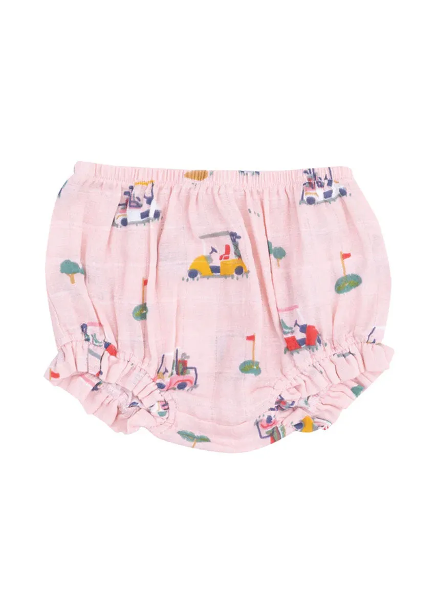 Ruffle Top & Bloomer Set - Pink Golf Cart Cuties