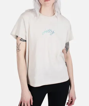 Script SS Tee - Cream