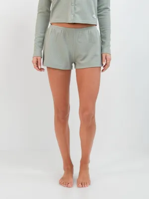 Soft Waffle Shorts - Sage Green
