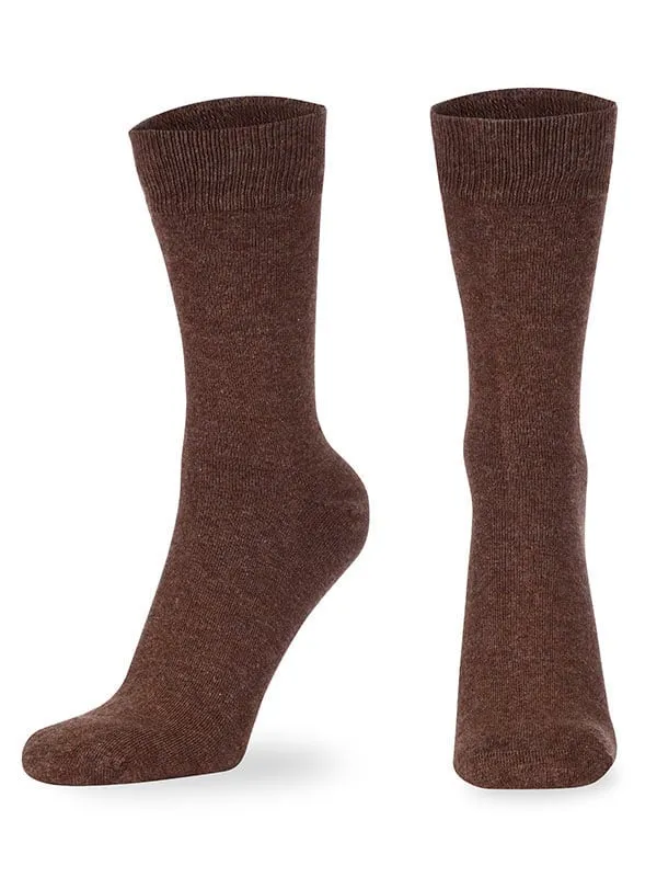 Solid Cotton Full Length Socks