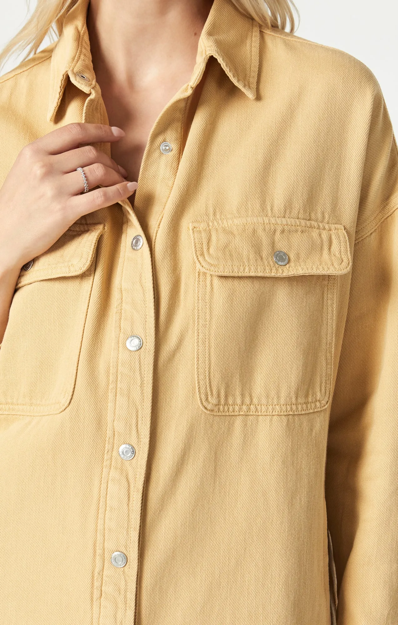 TAMARA OVERSIZED DENIM SHIRT IN MOONSTONE DENIM