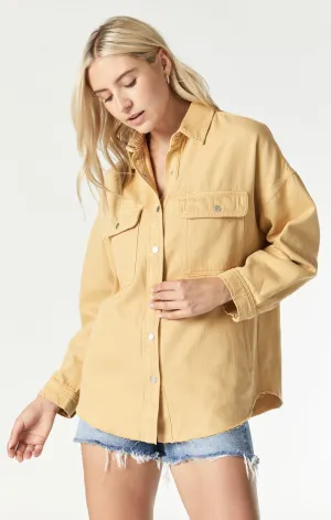 TAMARA OVERSIZED DENIM SHIRT IN MOONSTONE DENIM