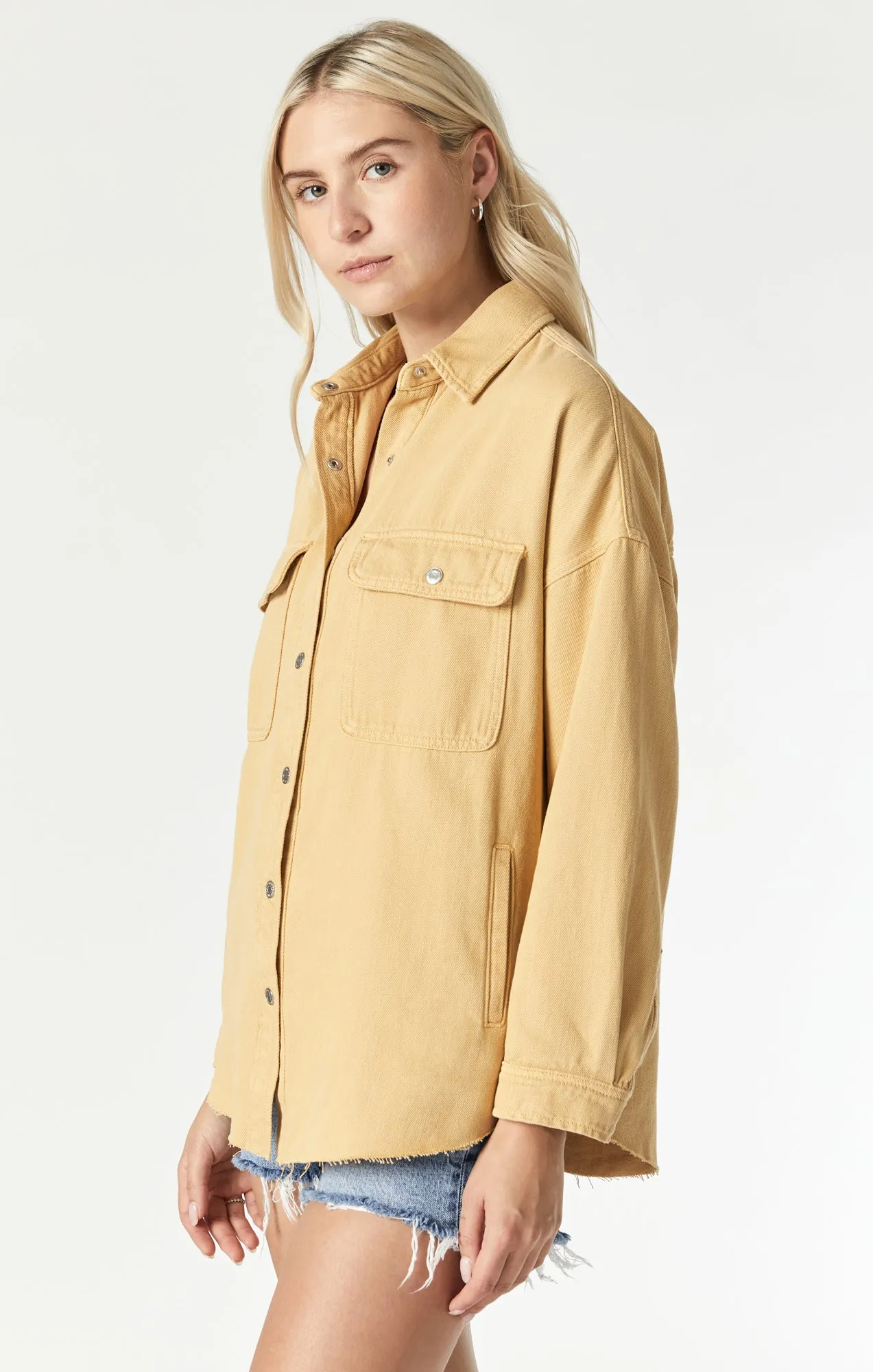 TAMARA OVERSIZED DENIM SHIRT IN MOONSTONE DENIM