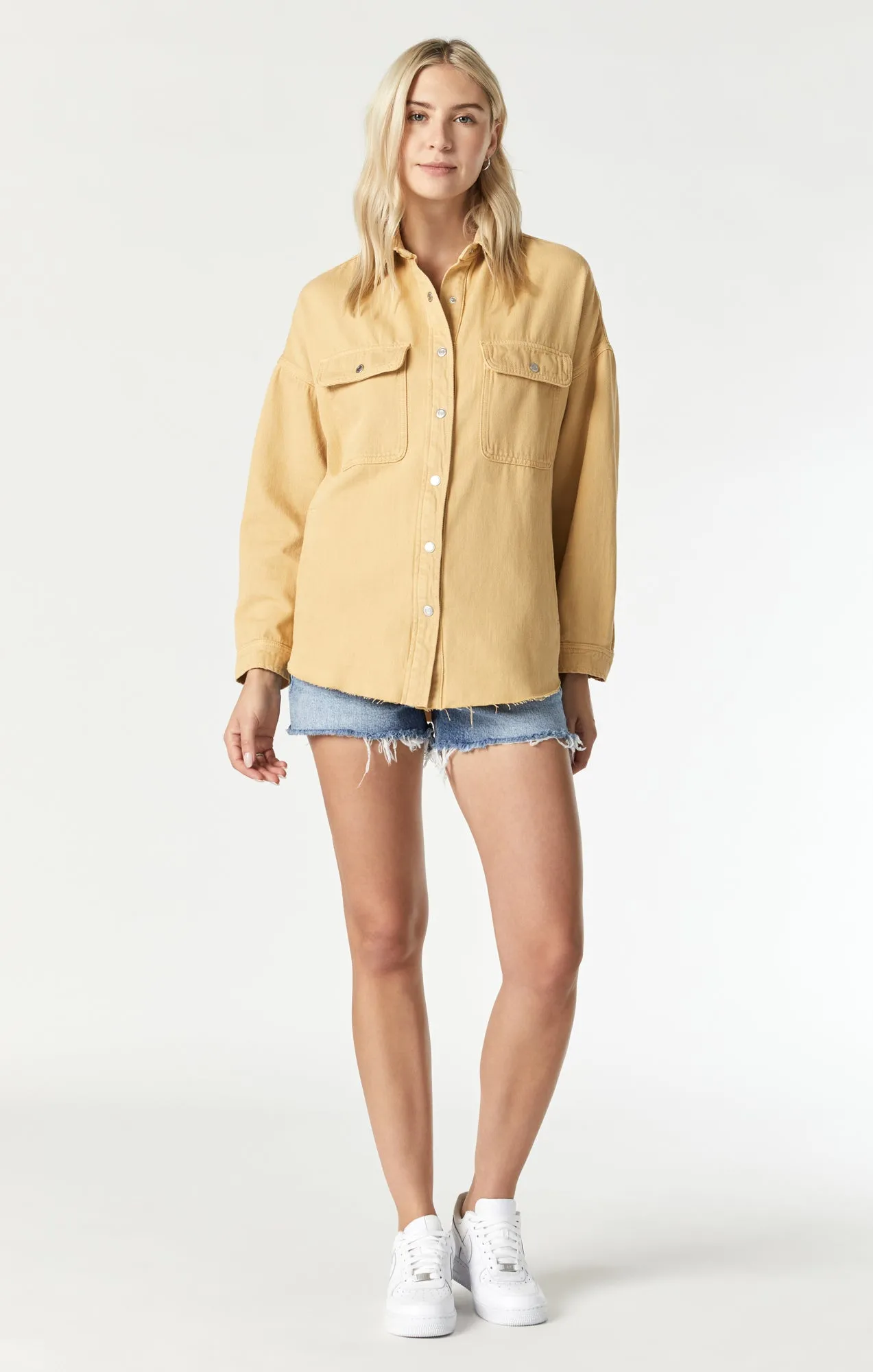 TAMARA OVERSIZED DENIM SHIRT IN MOONSTONE DENIM
