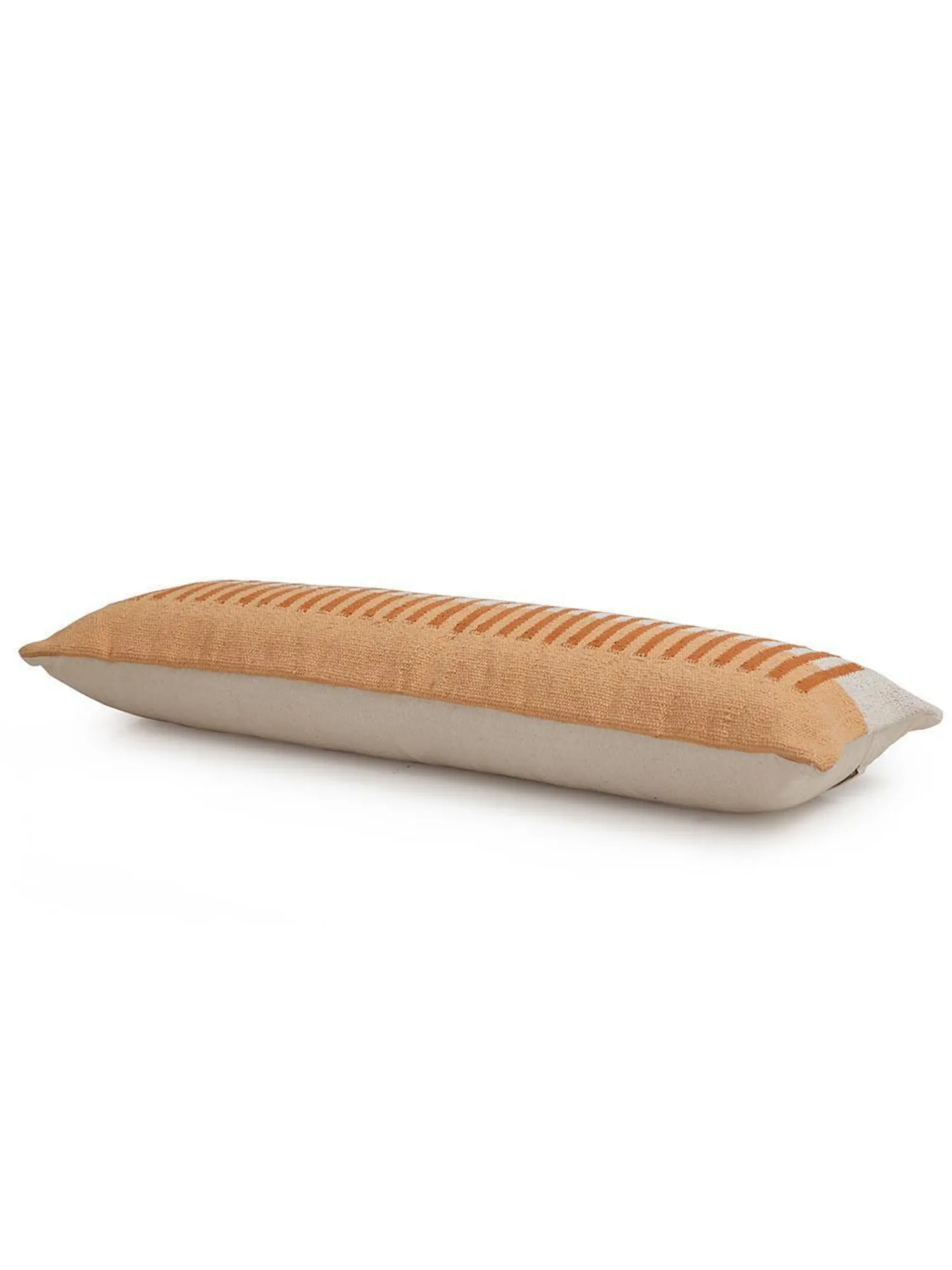 Terra Stripe Lumbar Pillow - Fall Orange