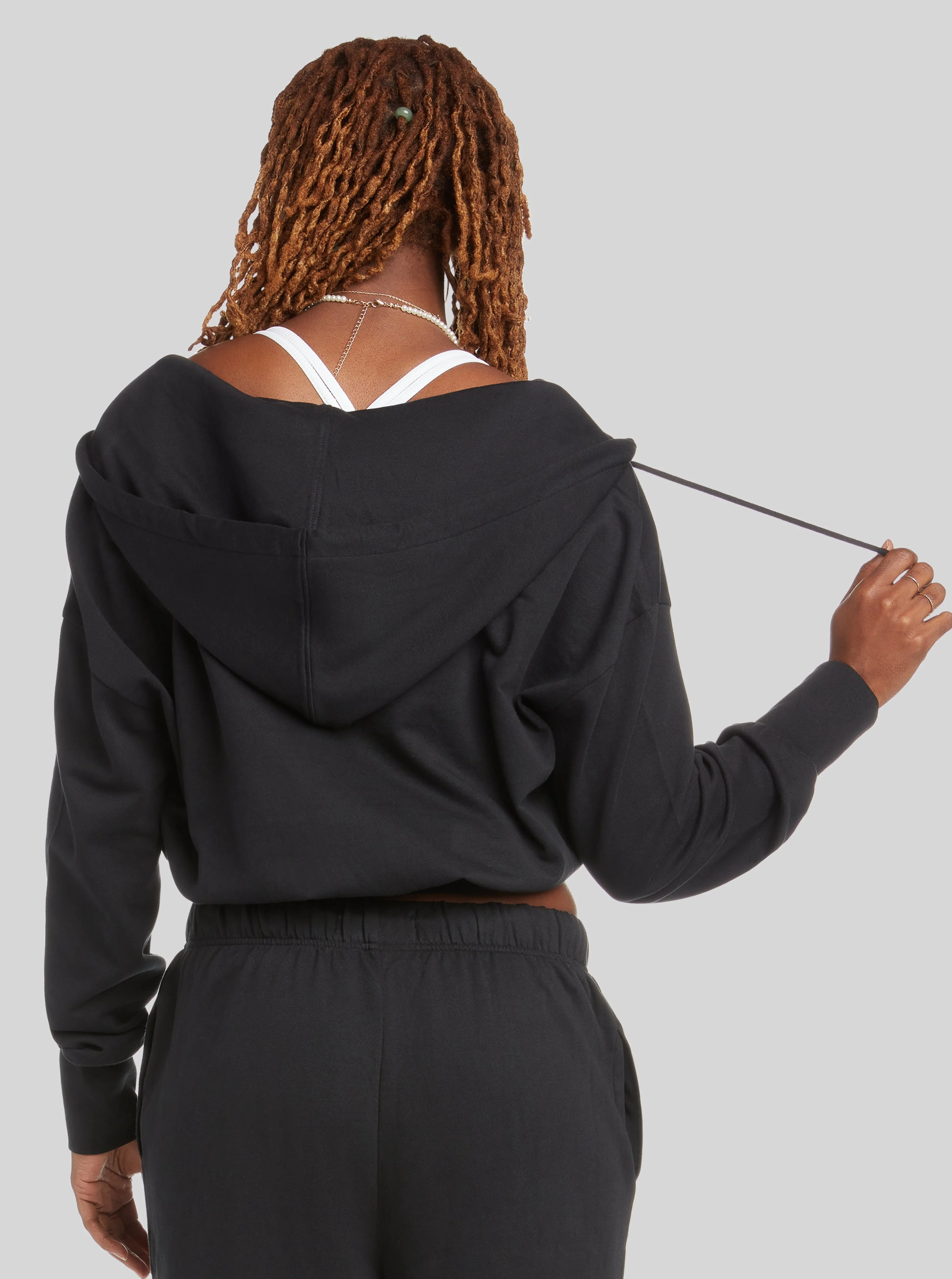 Thunder Zip Up Hoodie - Black