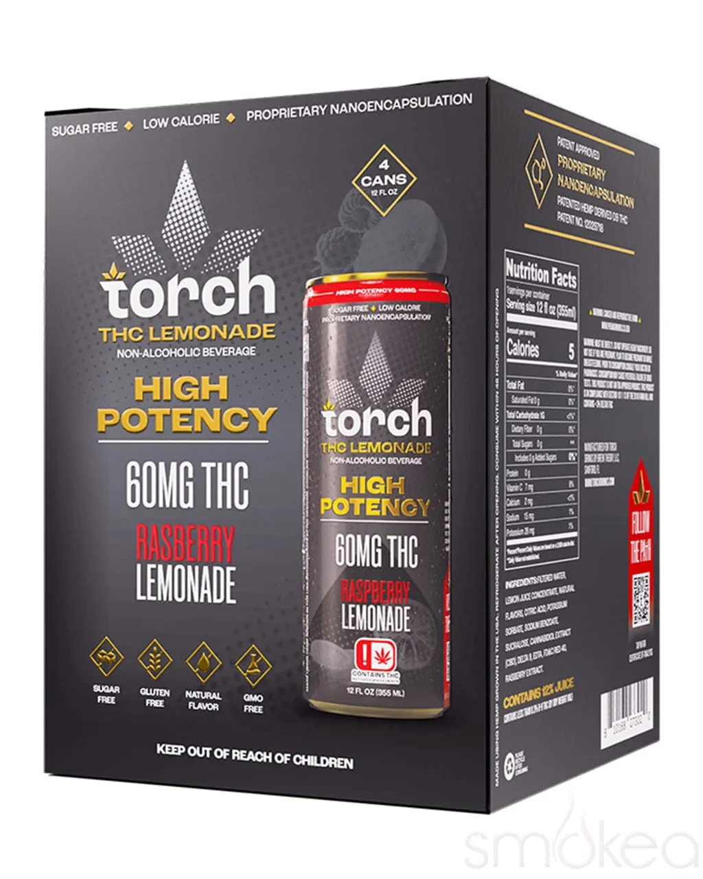 Torch High Potency THC Seltzer - Raspberry Lemonade