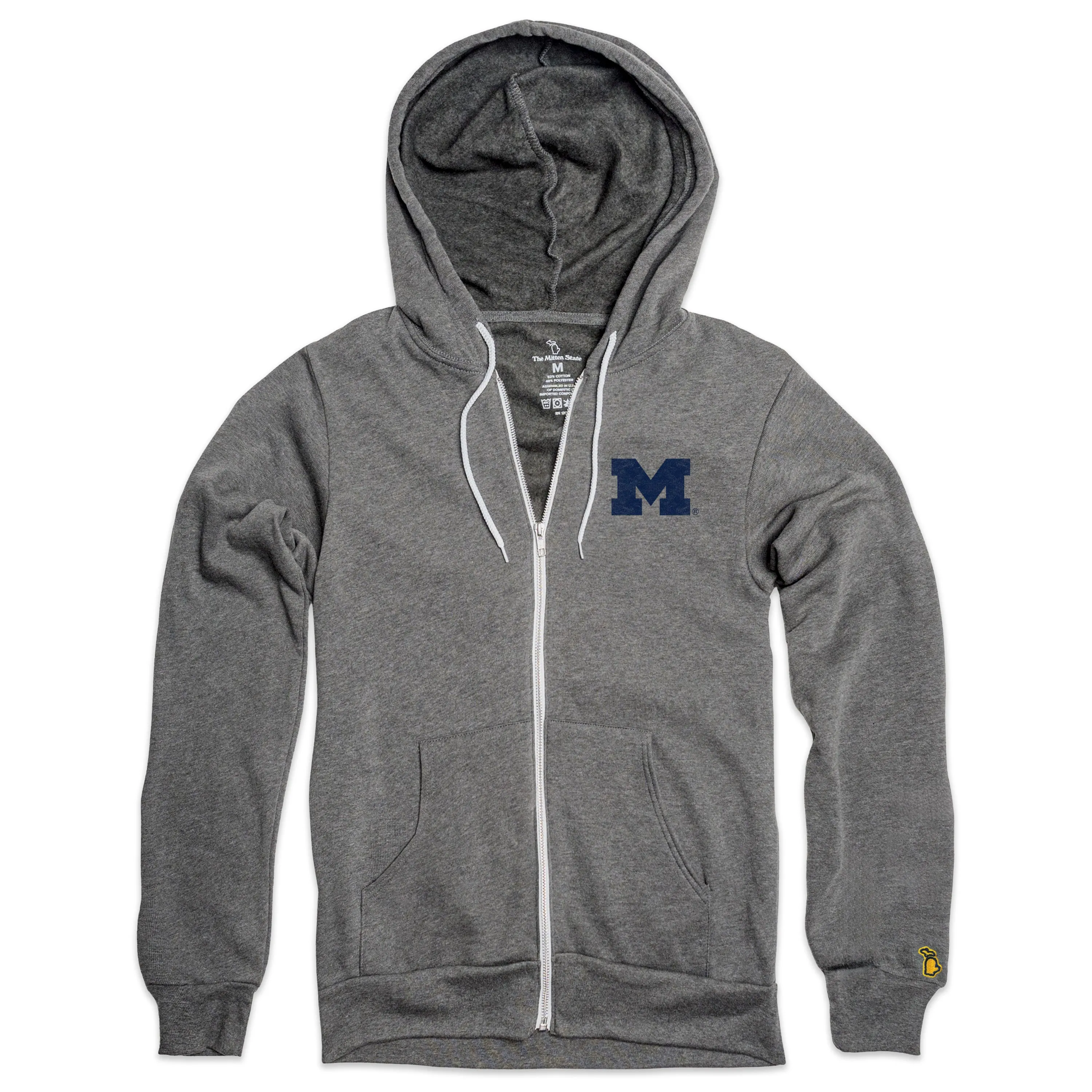 UofM - BLOCK M ALL SEASON ZIP-UP HOODIE (UNISEX)