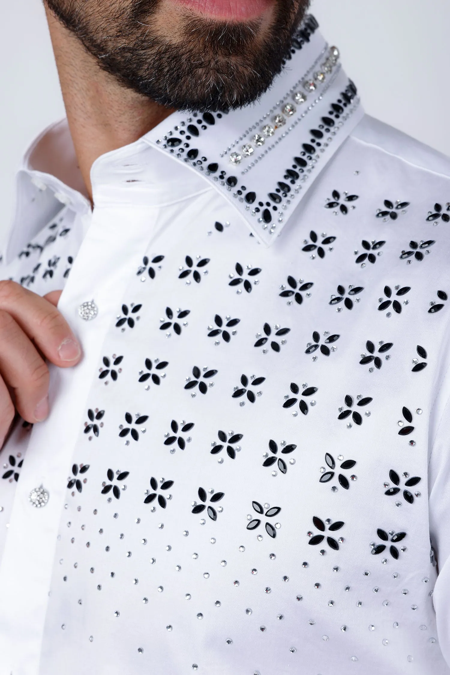 Velcia Rhinestone Long Sleeve Shirt