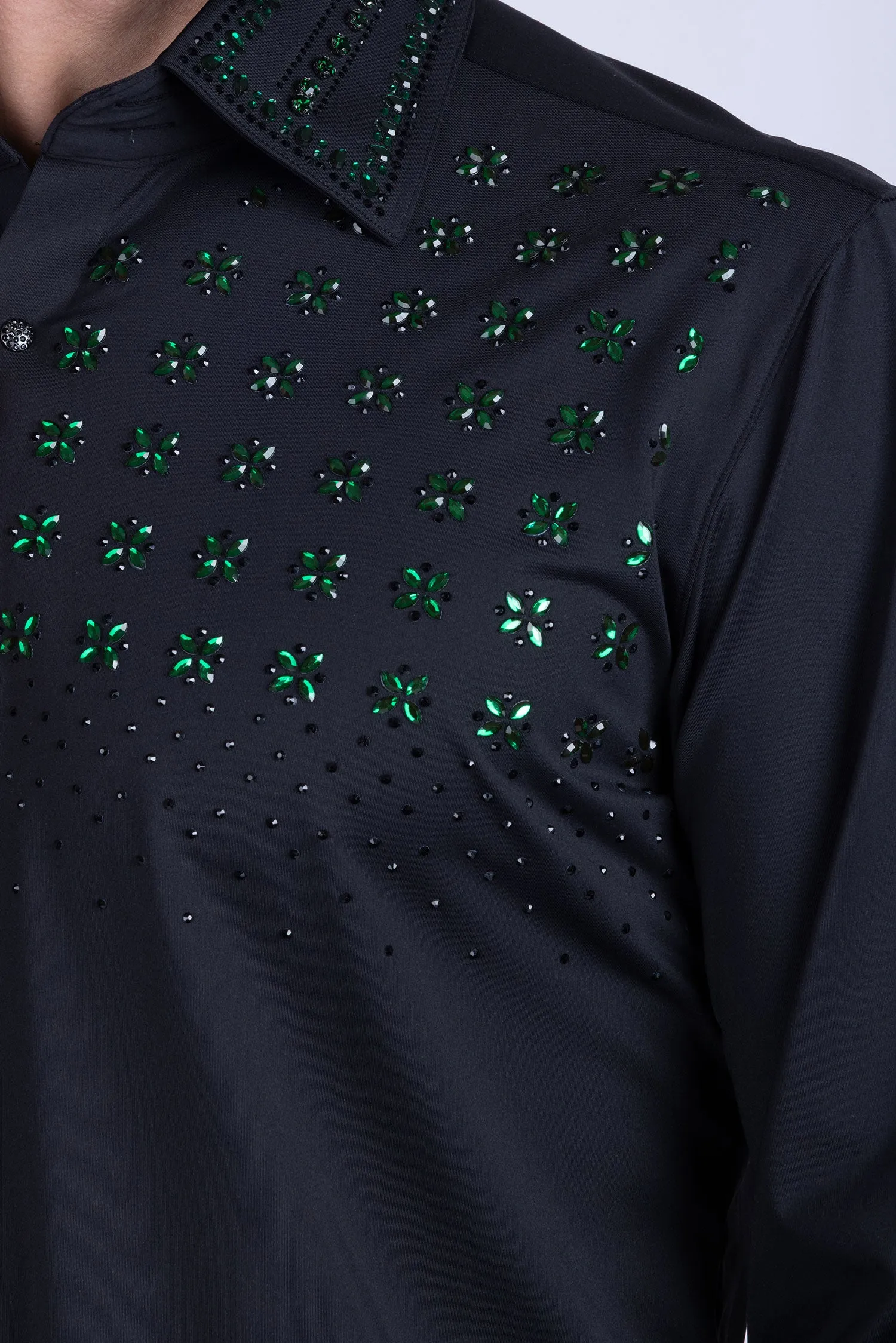 Velcia Rhinestone Long Sleeve Shirt
