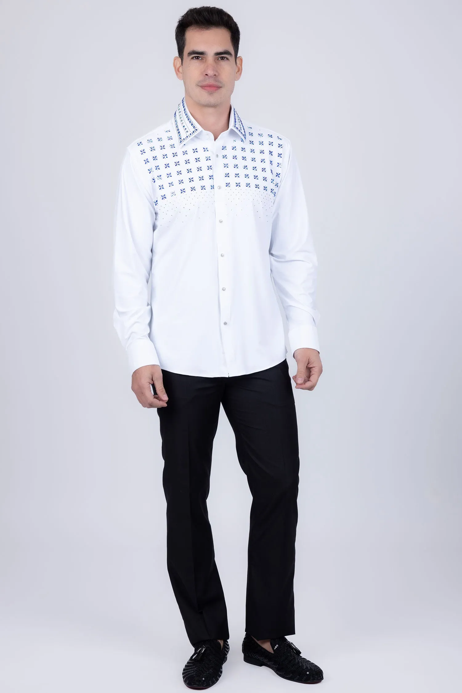 Velcia Rhinestone Long Sleeve Shirt