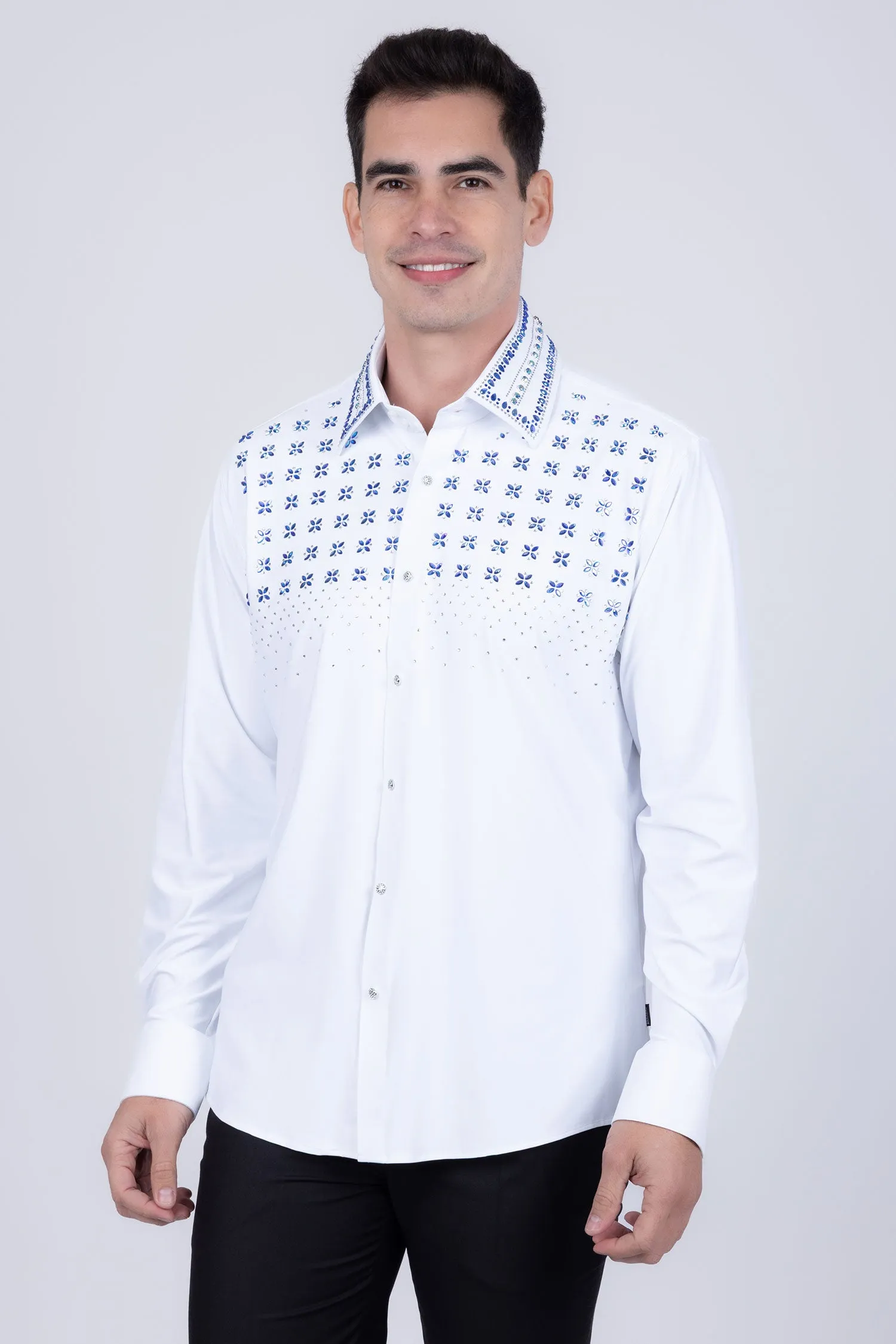 Velcia Rhinestone Long Sleeve Shirt