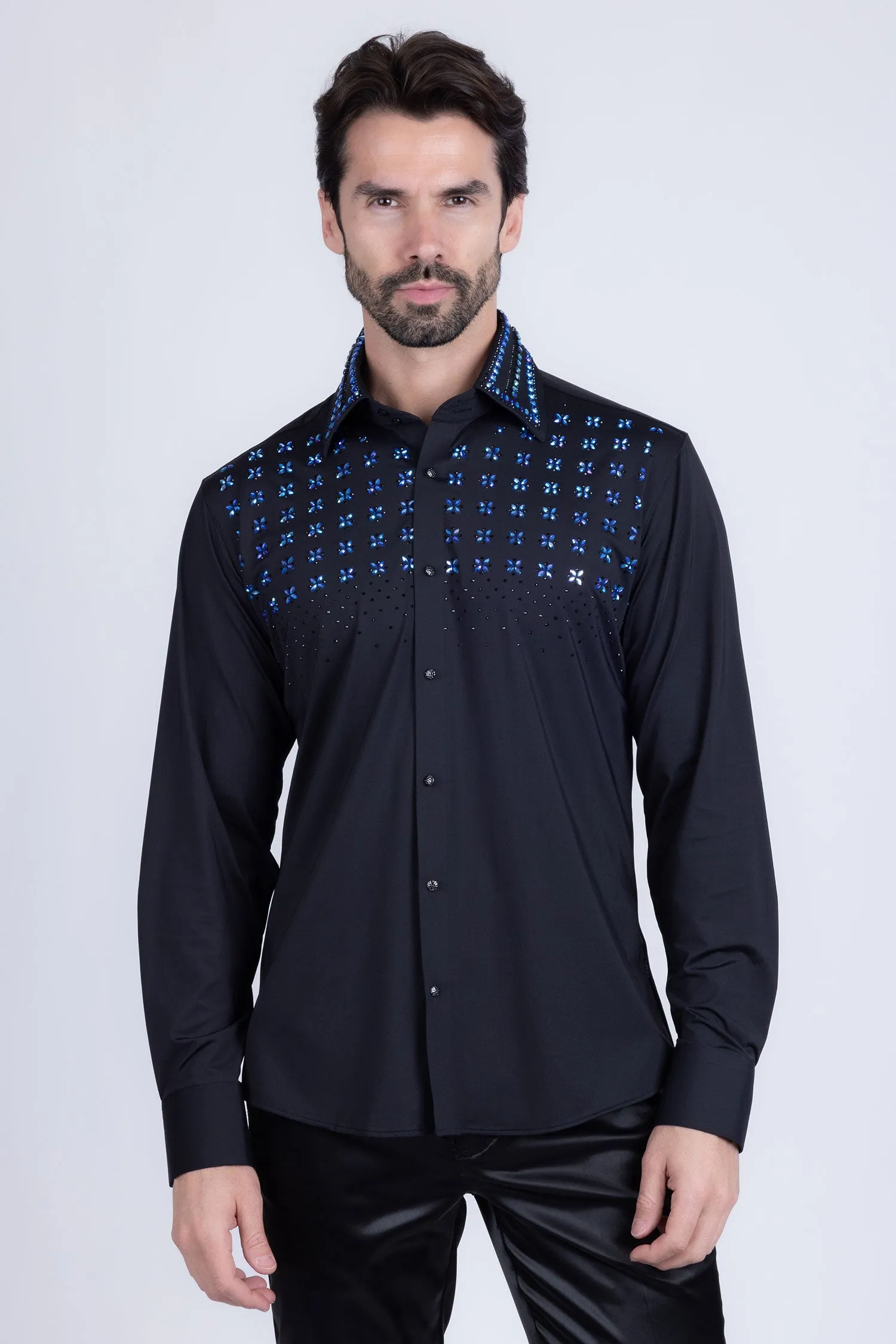Velcia Rhinestone Long Sleeve Shirt
