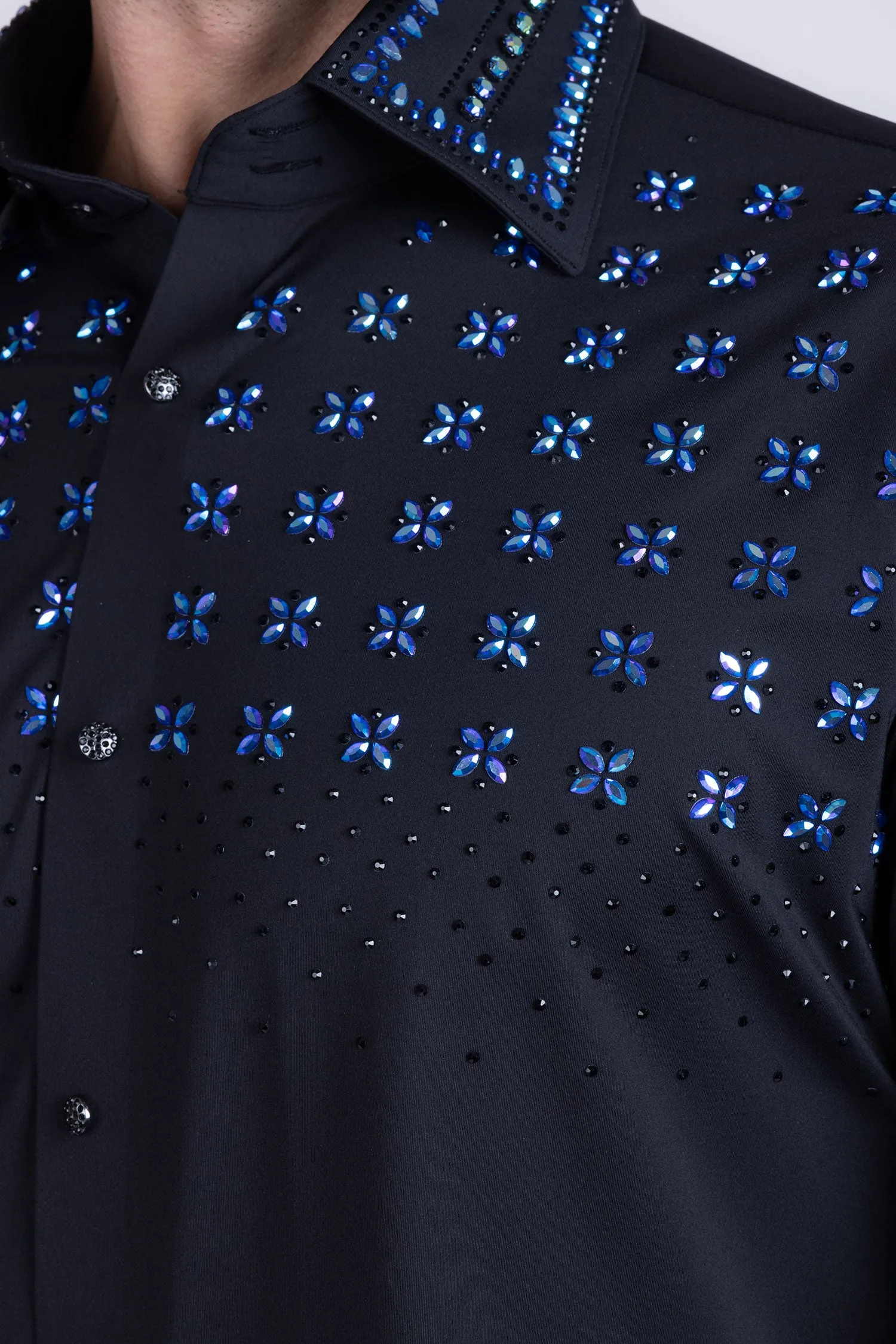 Velcia Rhinestone Long Sleeve Shirt
