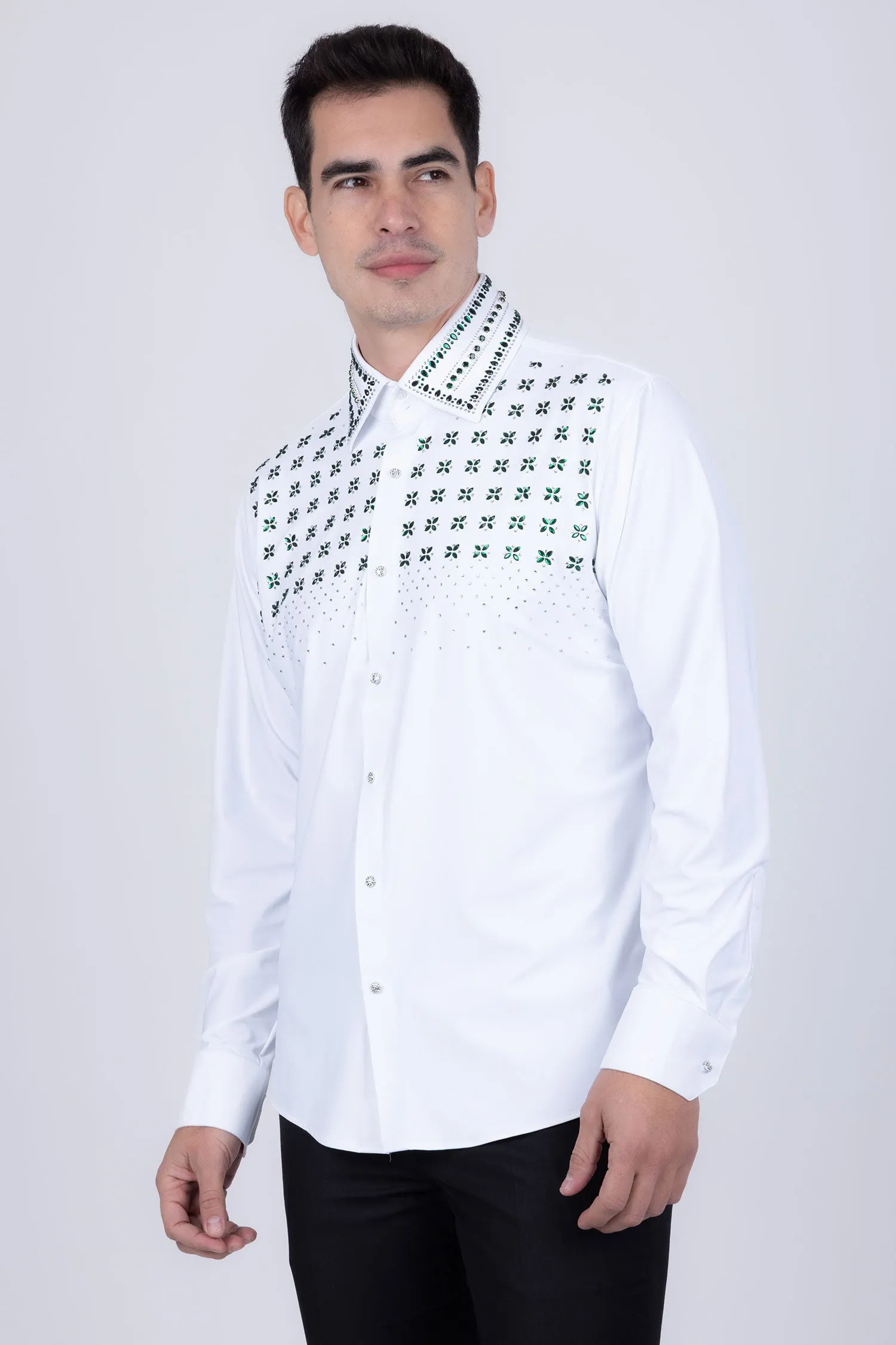 Velcia Rhinestone Long Sleeve Shirt