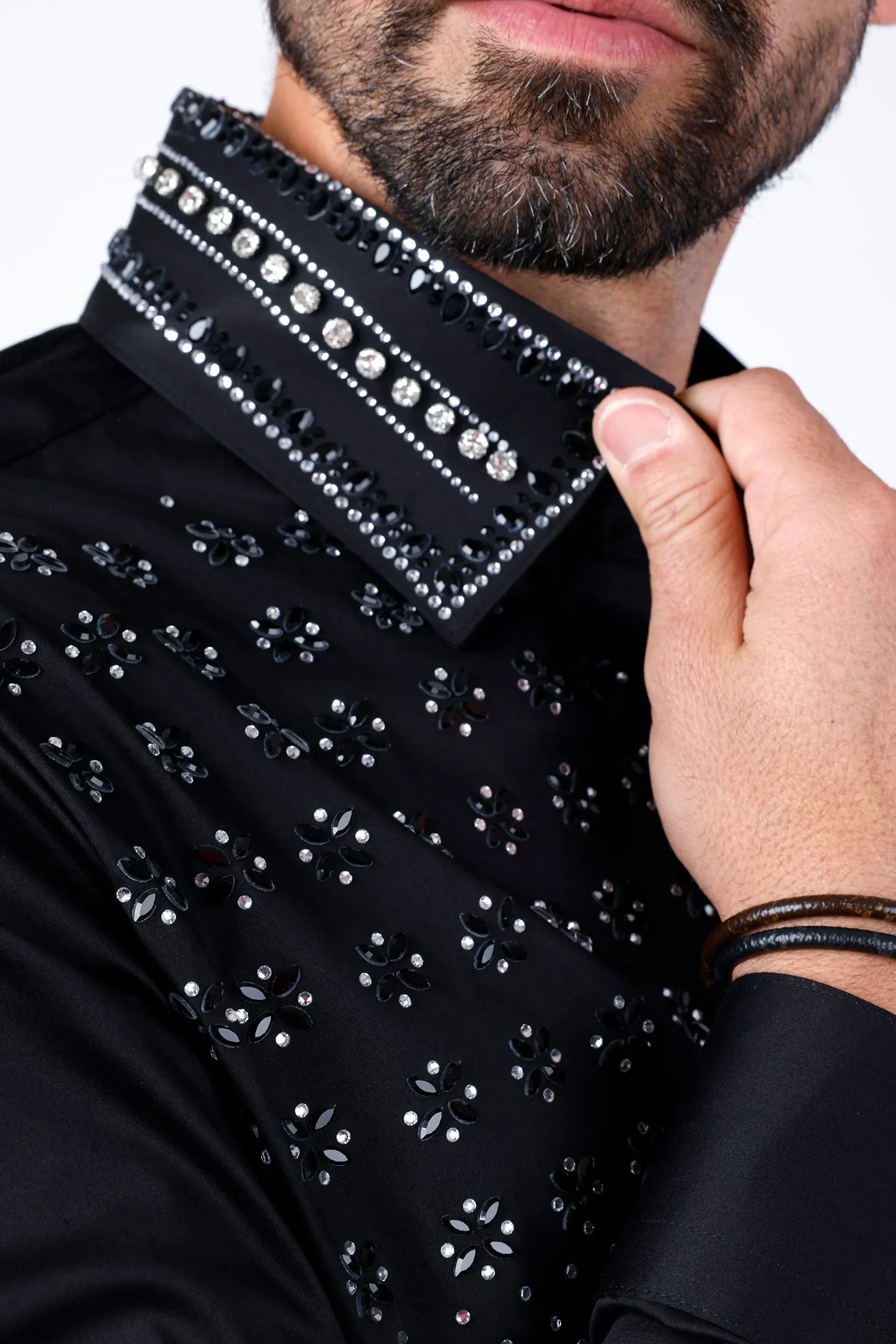 Velcia Rhinestone Long Sleeve Shirt