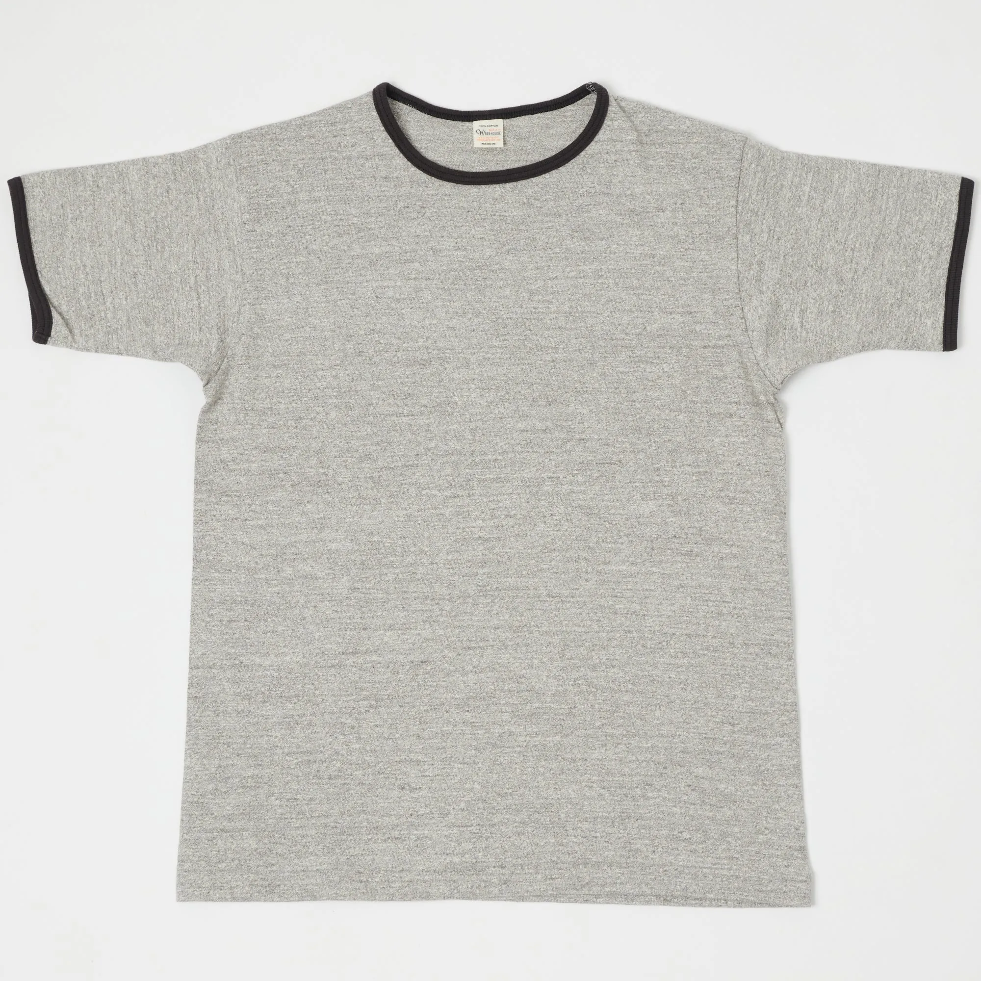 Warehouse & Co 4059 Ringer Tee - Heather Grey/Ash