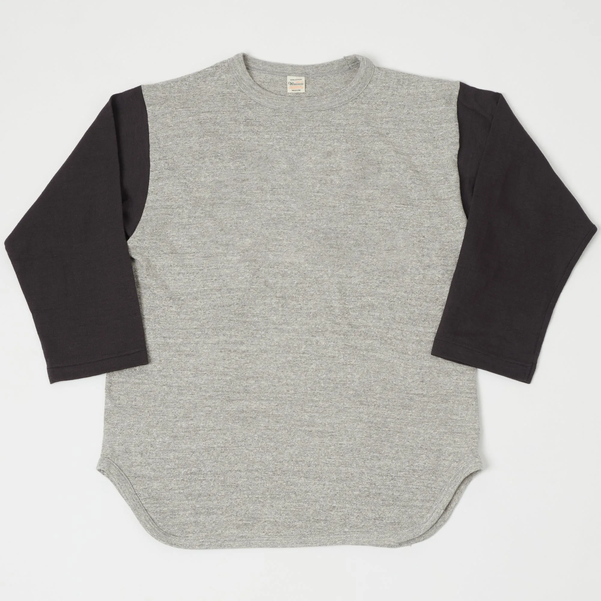 Warehouse & Co 4800 Baseball Tee - Heather Grey/Black