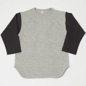 Warehouse & Co 4800 Baseball Tee - Heather Grey/Black