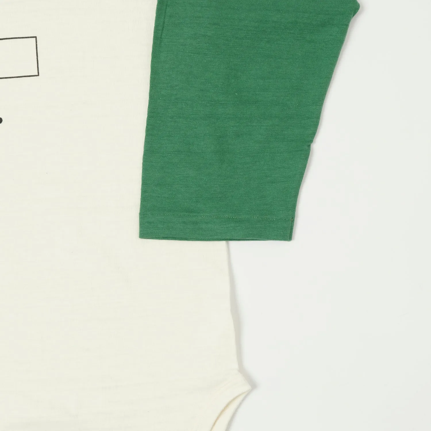 Warehouse & Co 'Black River Tigers' 4800 Baseball Tee - Cream/Green